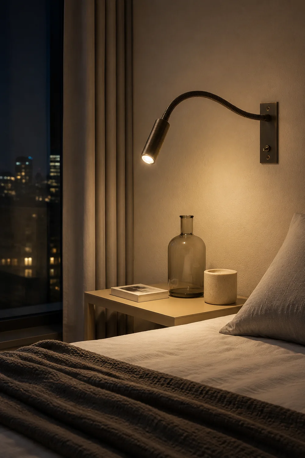 LED Bedroom Art Deco Wall Light - Lumpaz