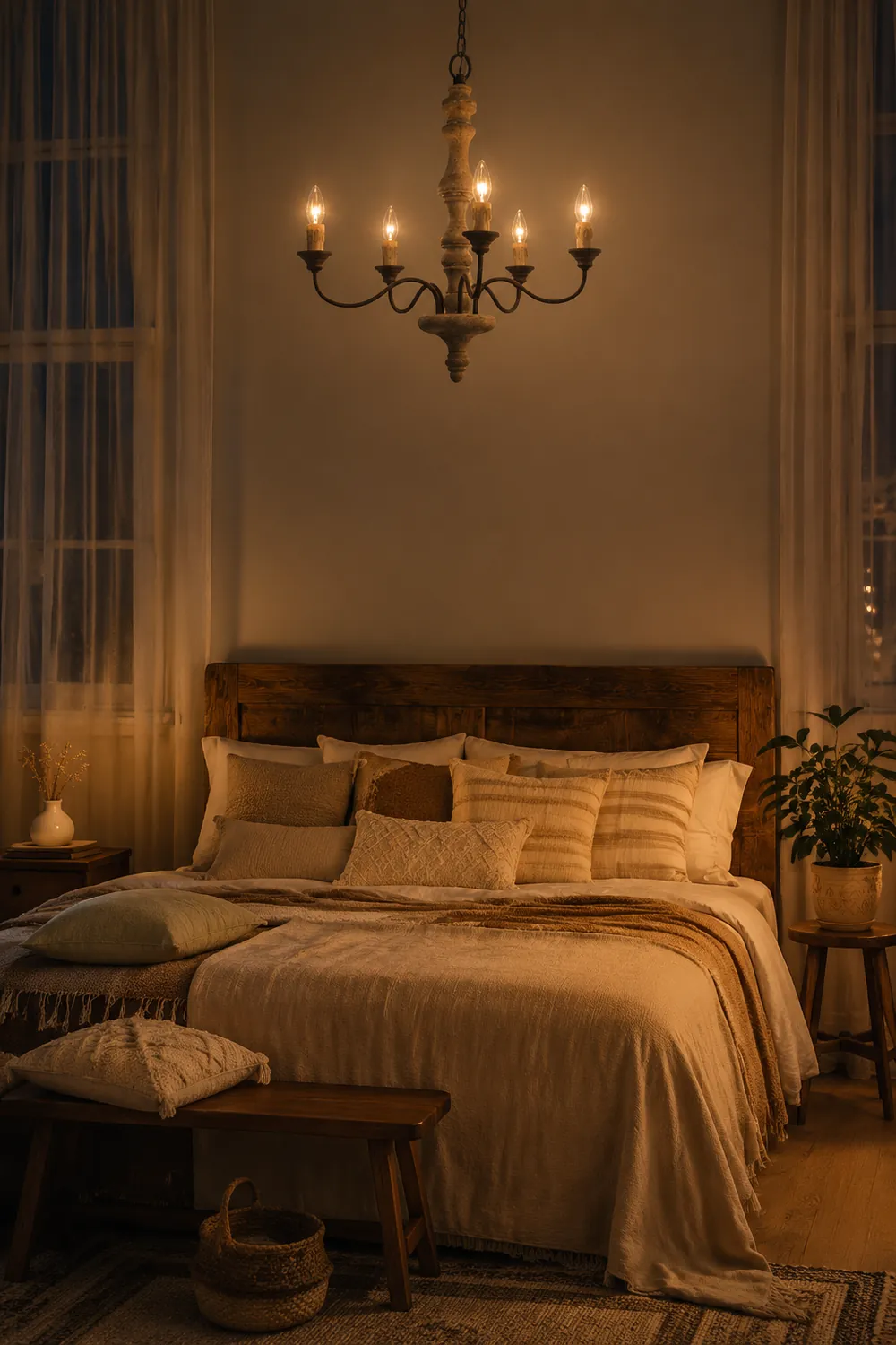 Candlestick Farmhouse chandelier - Lumpaz