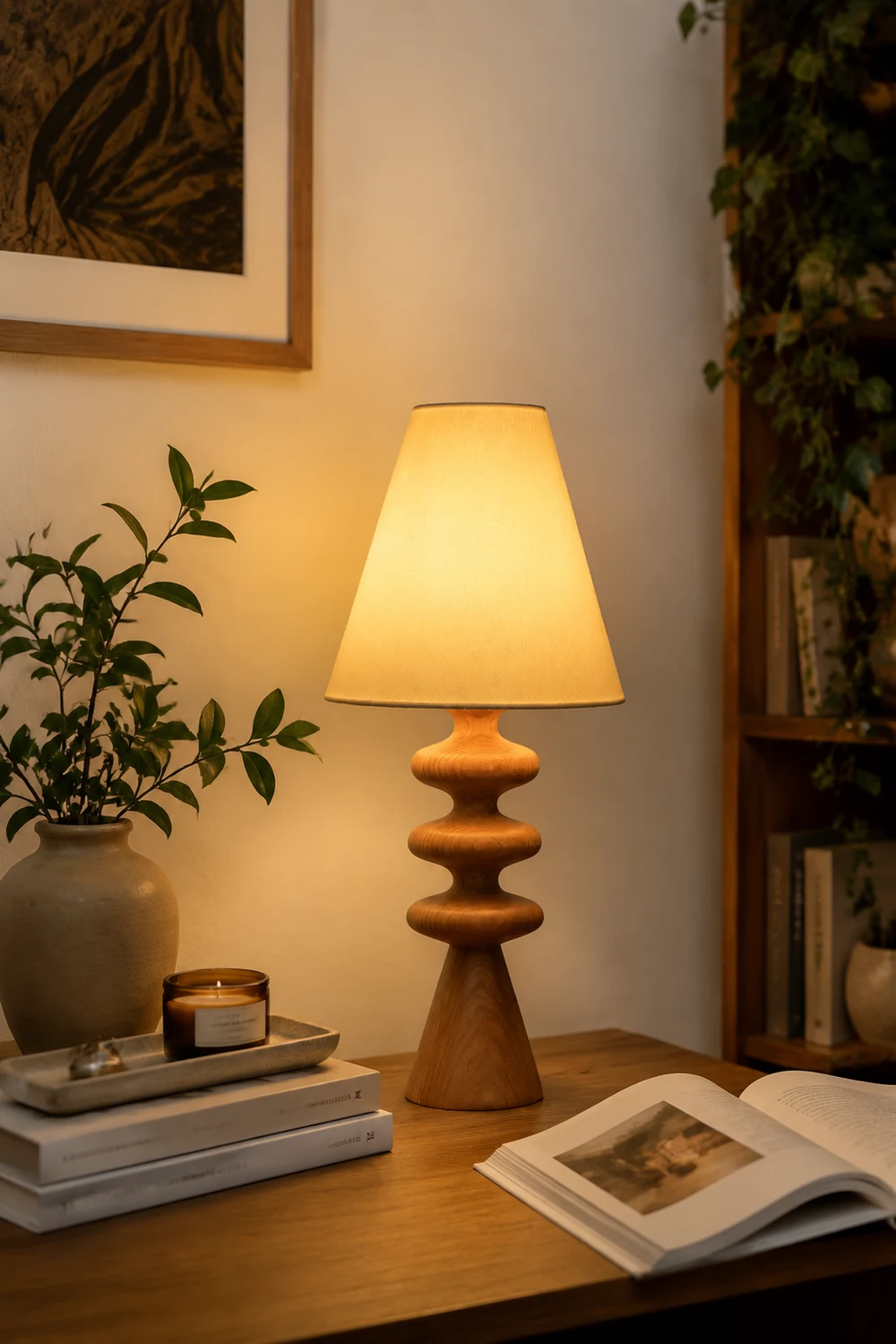 Ripple Wood Table Lamp - Lumpaz