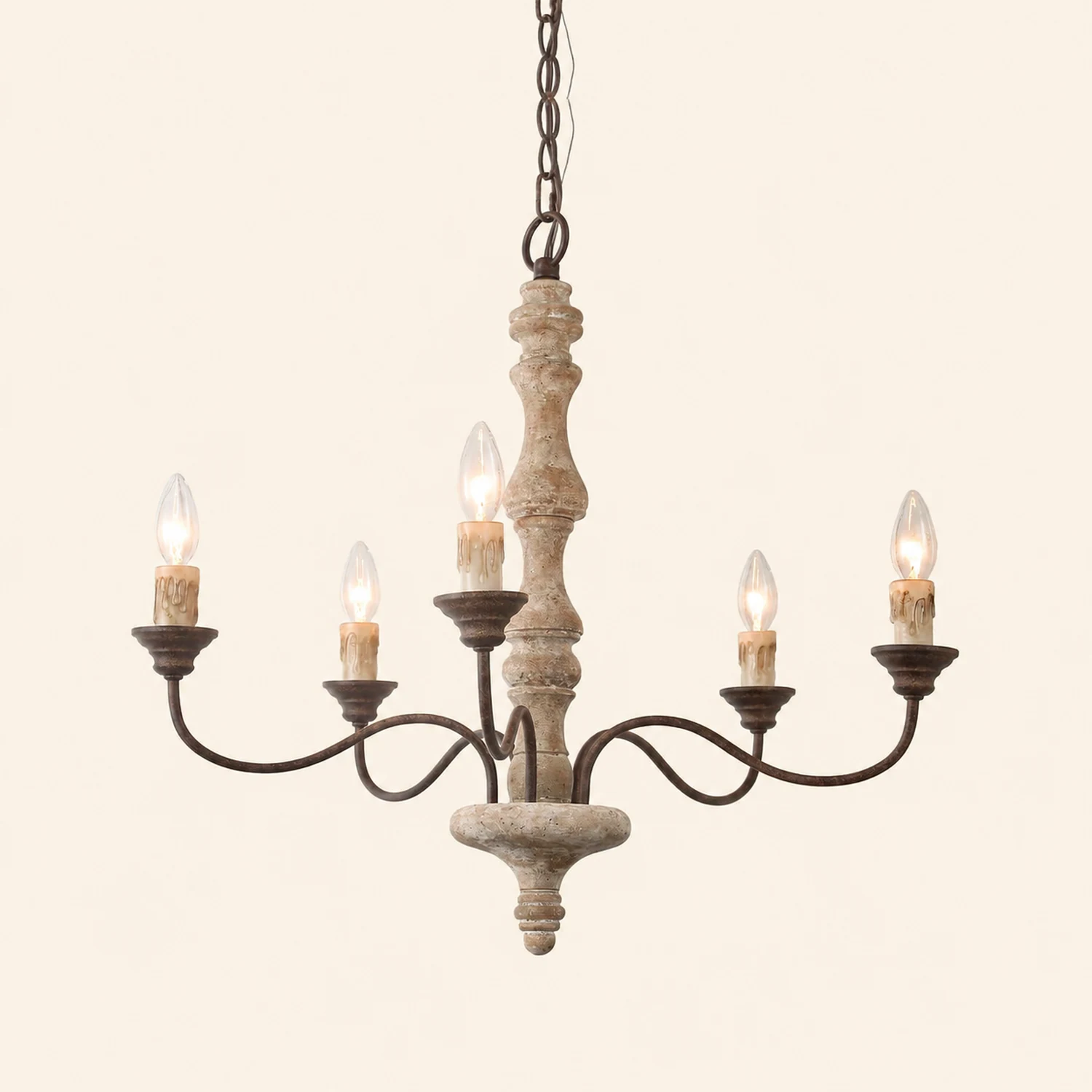 Candlestick Farmhouse chandelier - Lumpaz