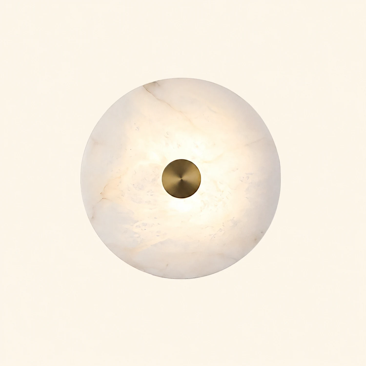 Disc Shaped Alabaster Wall Light - Lumpaz