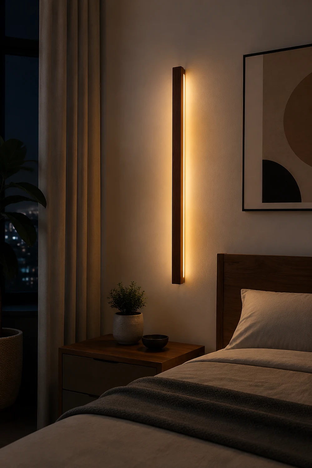 Arlo Linear Wood Wall Light - Lumpaz