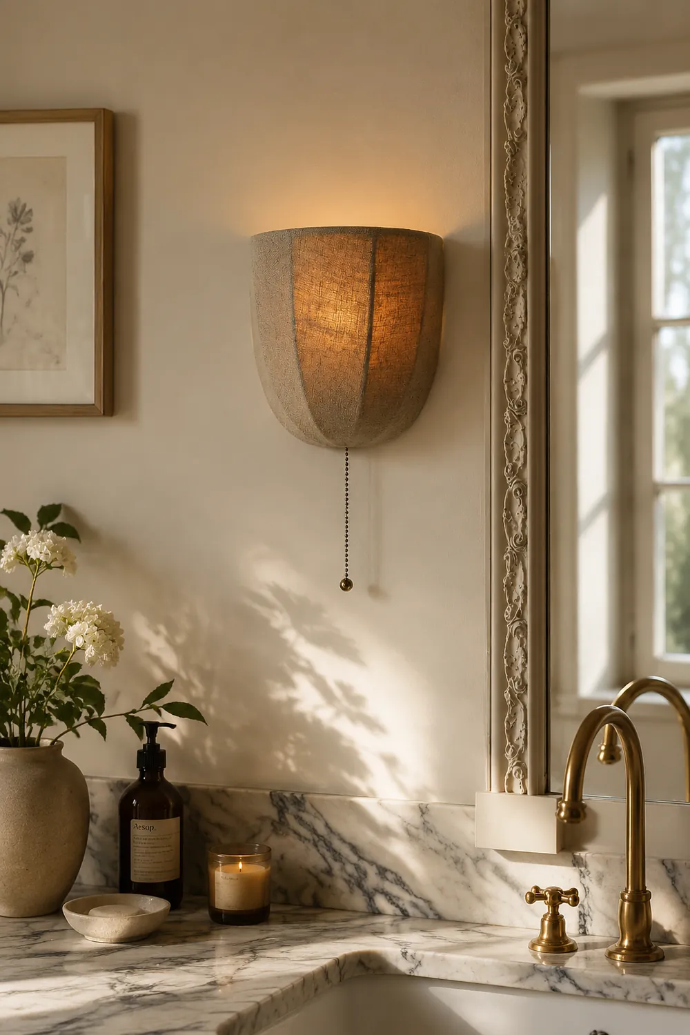Sienna Linen Wall Sconce - Lumpaz