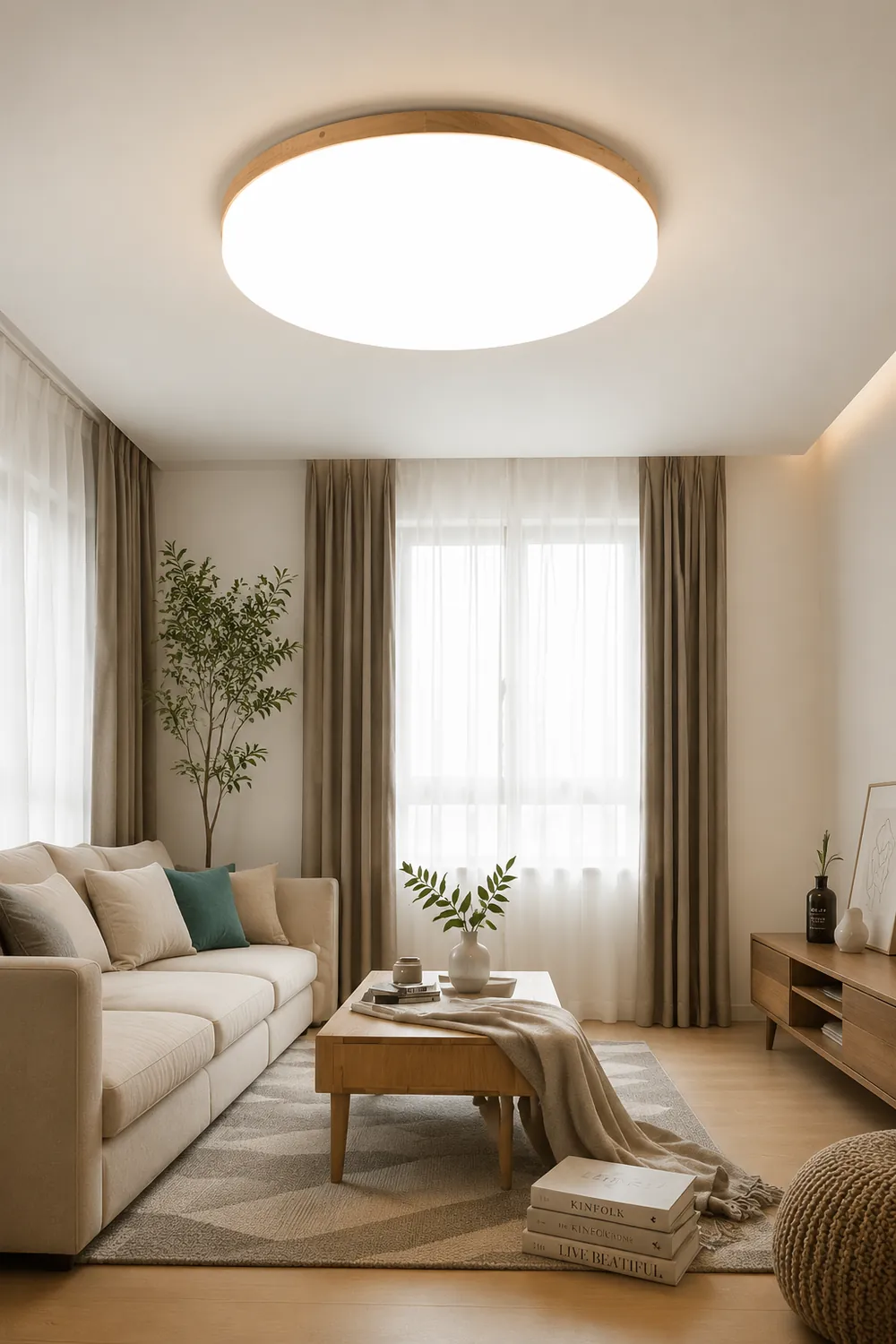 Simple Round Acrylic LED Ceiling Light - Lumpaz