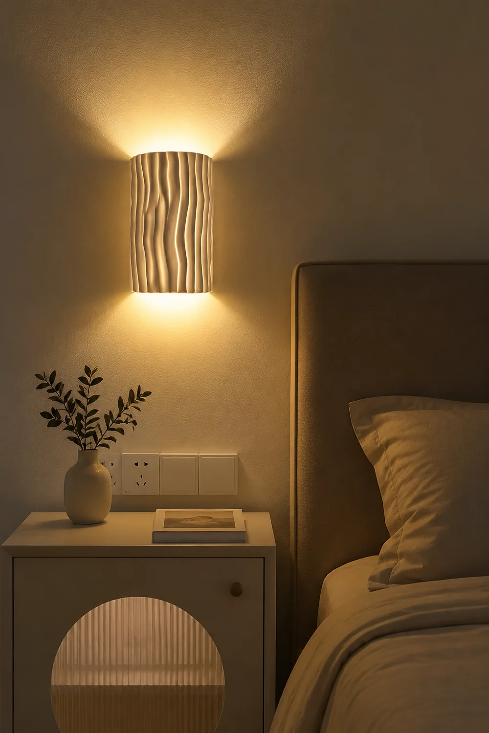 Pleated Resin Wall Lamp - Lumpaz