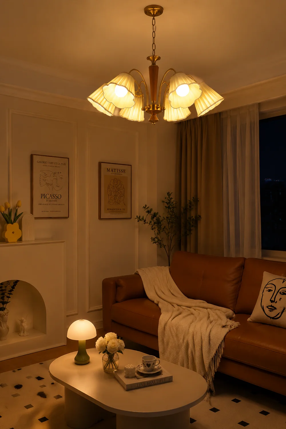 Florentine Fabric Chandelier - Lumpaz