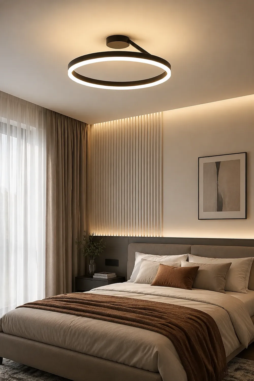 Nordic LED Geometry Circle Ceiling Light - Lumpaz