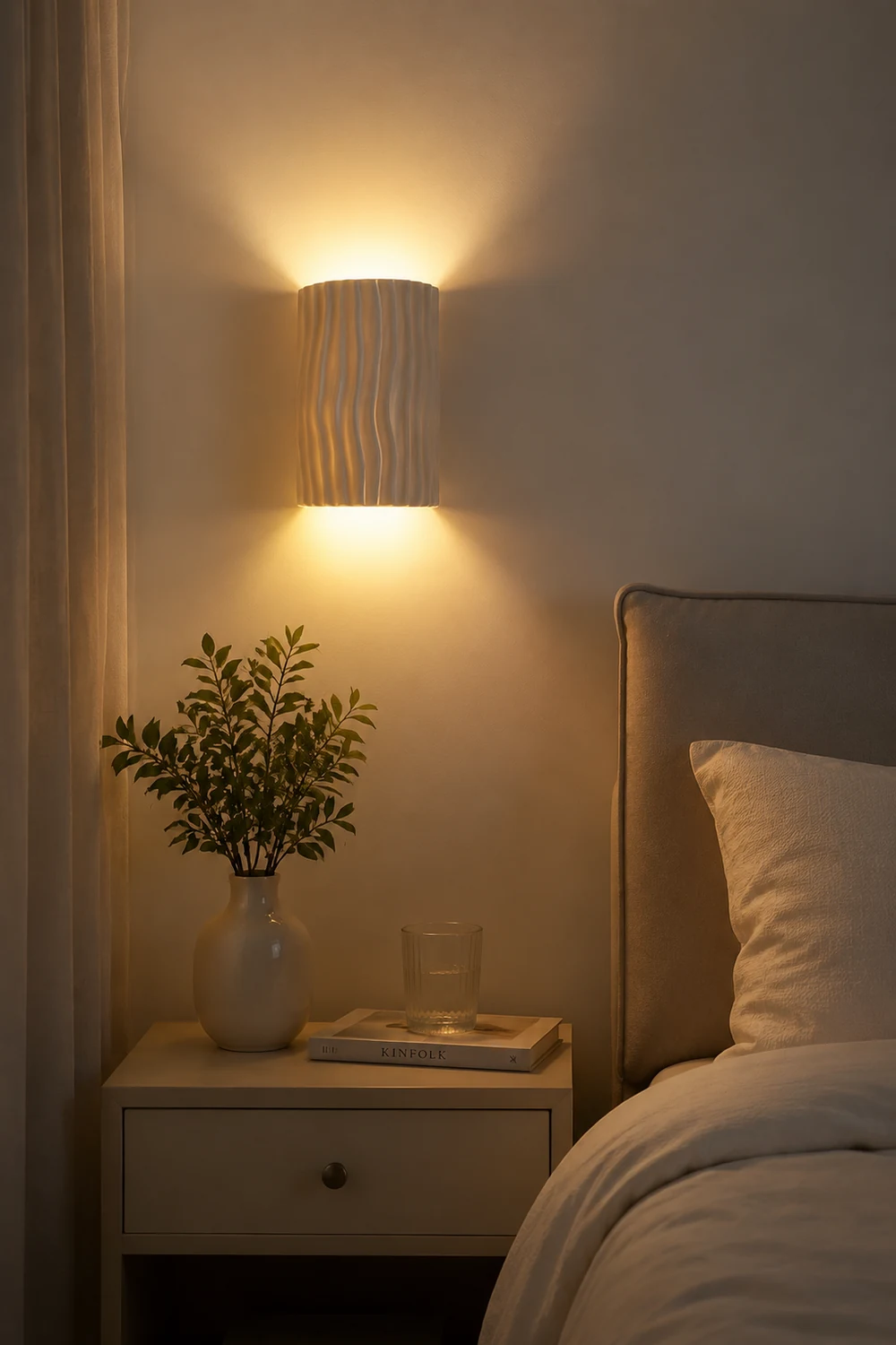 Pleated Resin Wall Lamp - Lumpaz