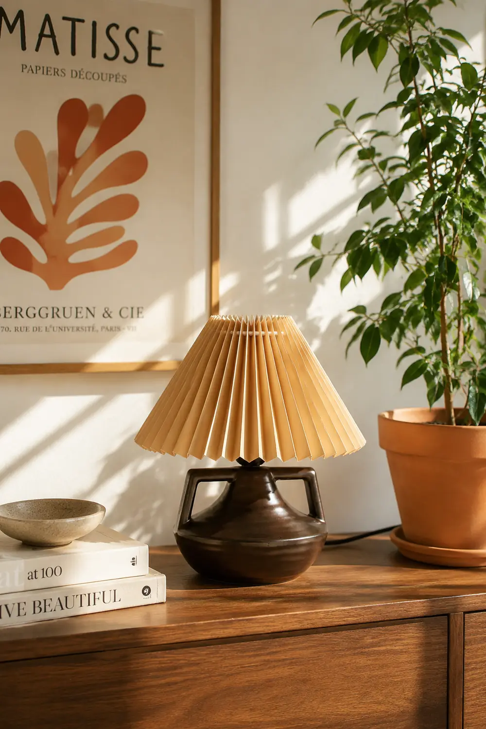 Navia Pleated Table Lamp - Lumpaz