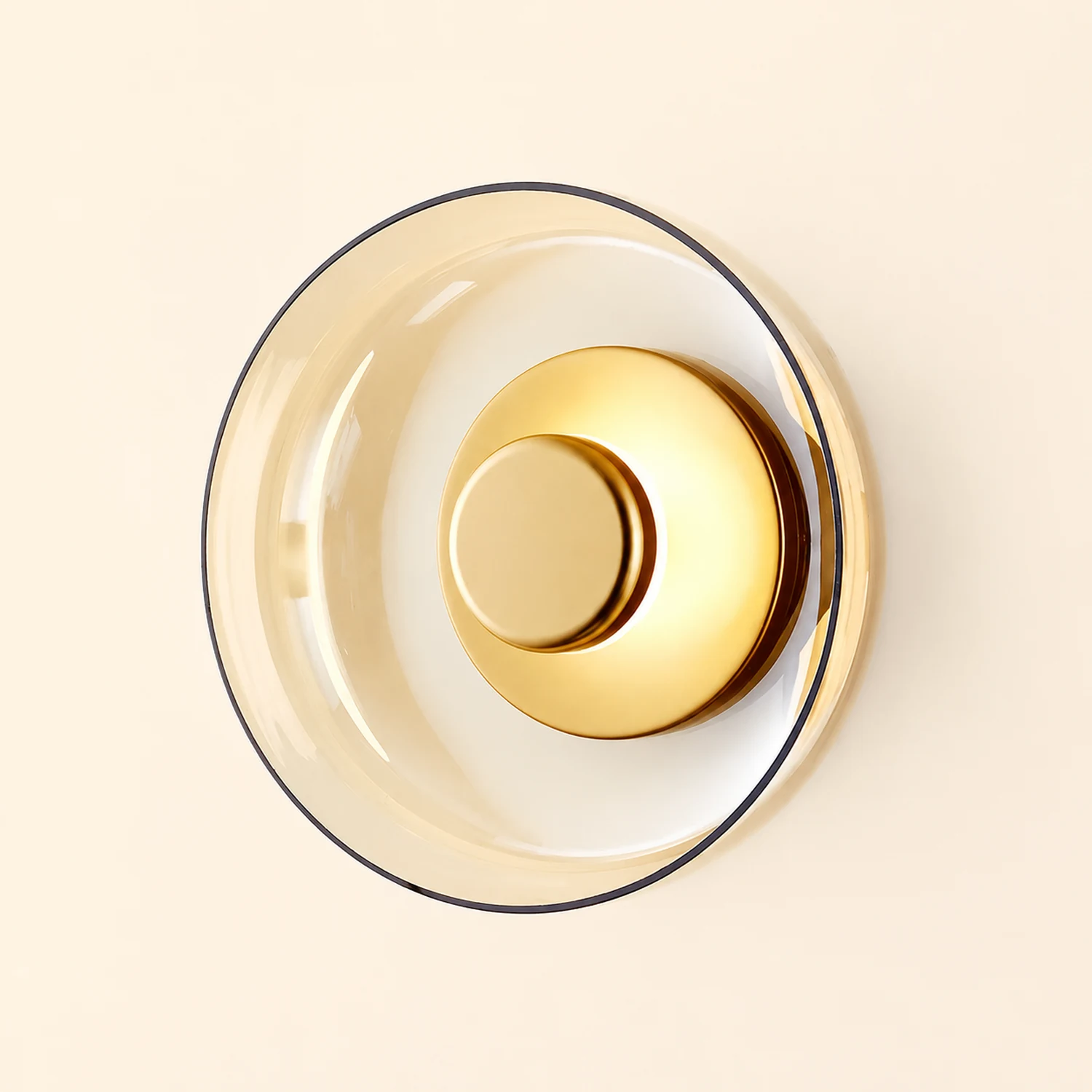 Modern Clear Round LED Glass Wall Sconce - Lumpaz
