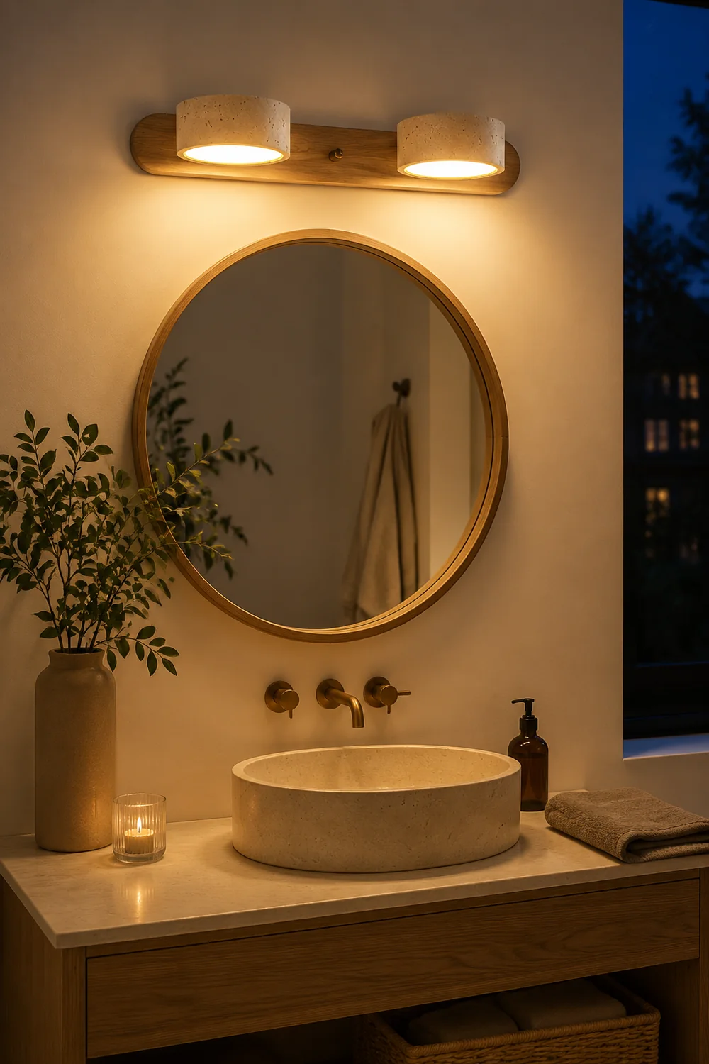 Travertine Duo Wall Light - Lumpaz
