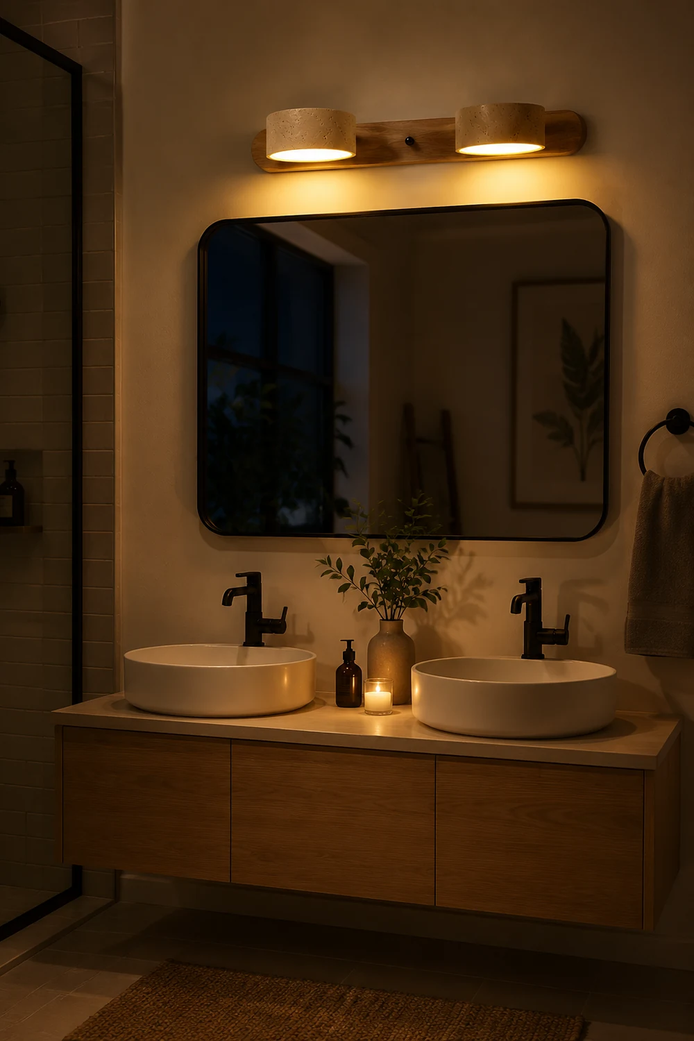 Travertine Duo Wall Light - Lumpaz