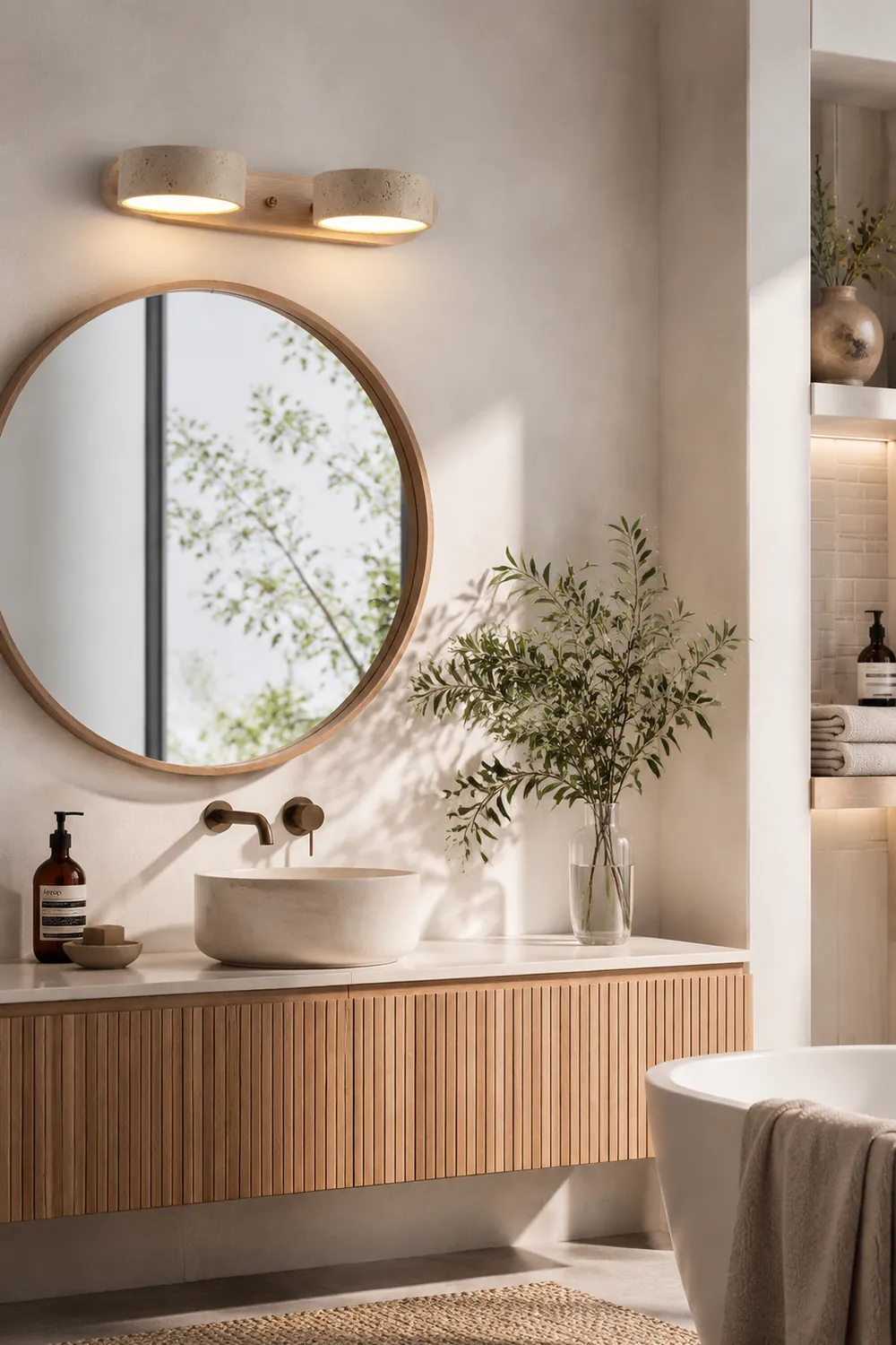 Travertine Duo Wall Light - Lumpaz