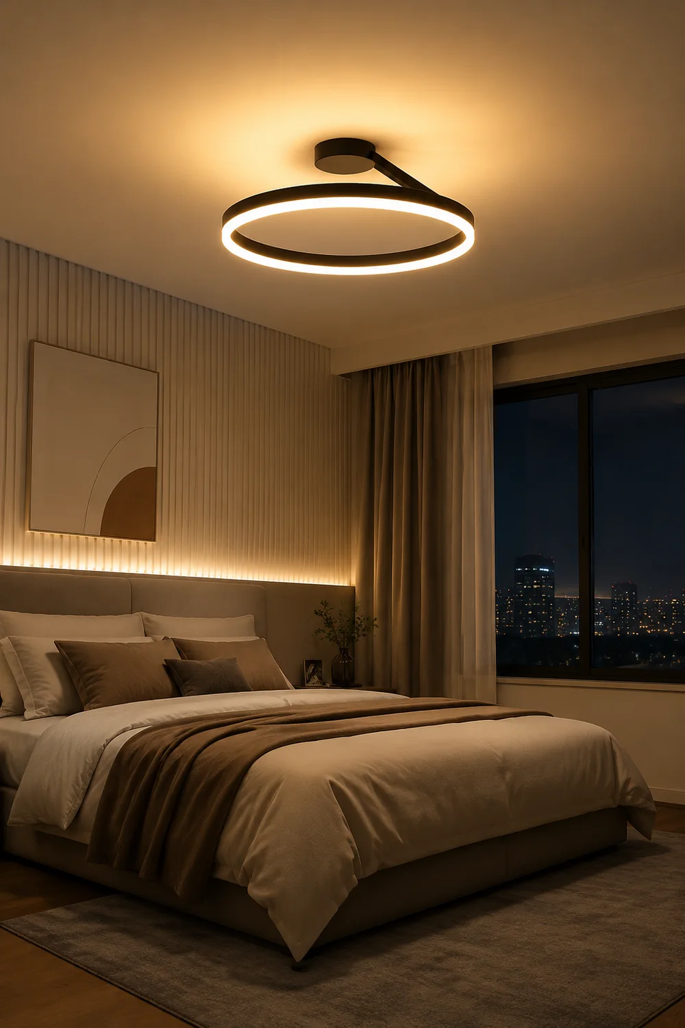 Nordic LED Geometry Circle Ceiling Light - Lumpaz