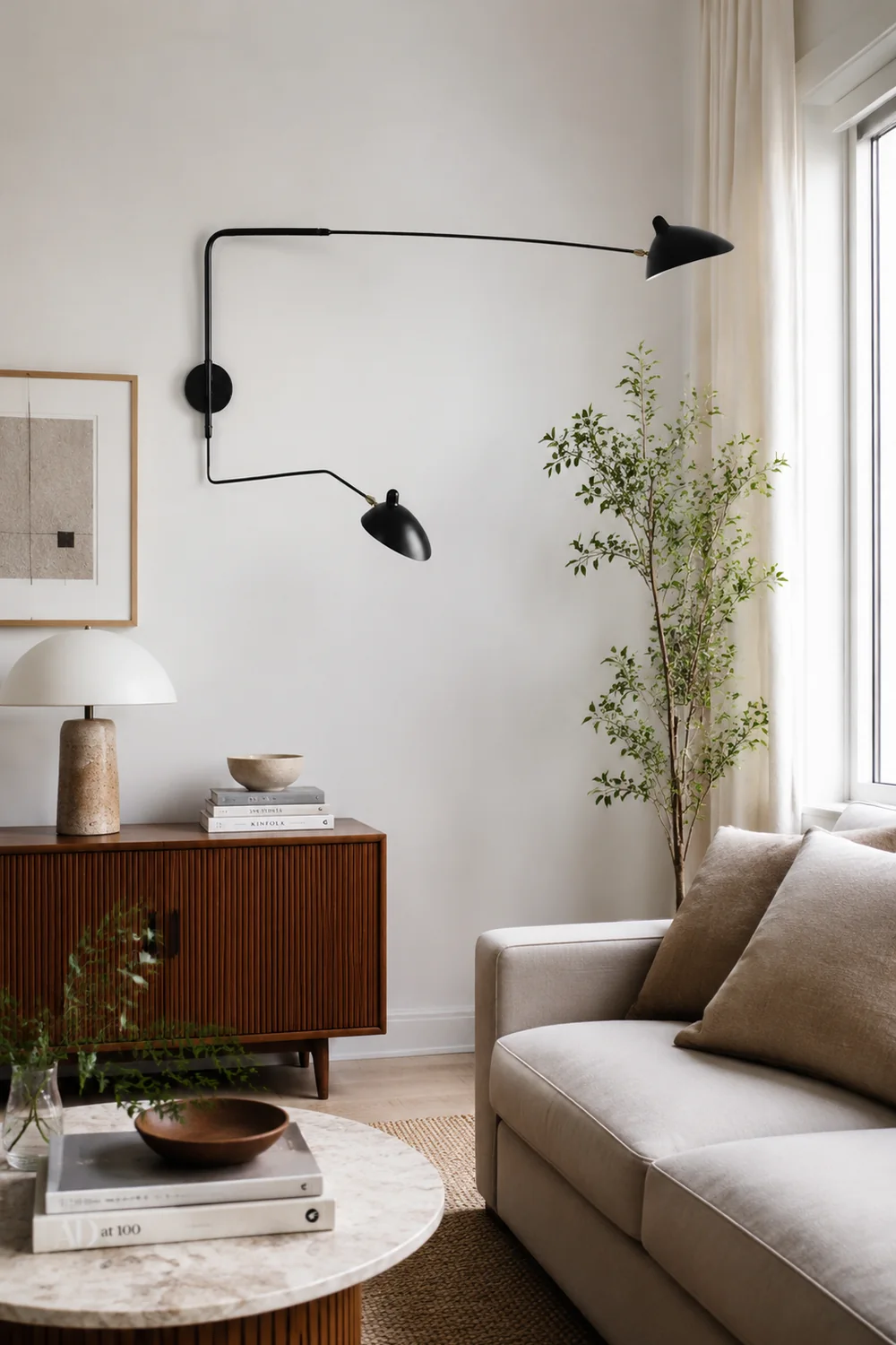 Serge Mouille Plug In Wall Lamp - Lumpaz