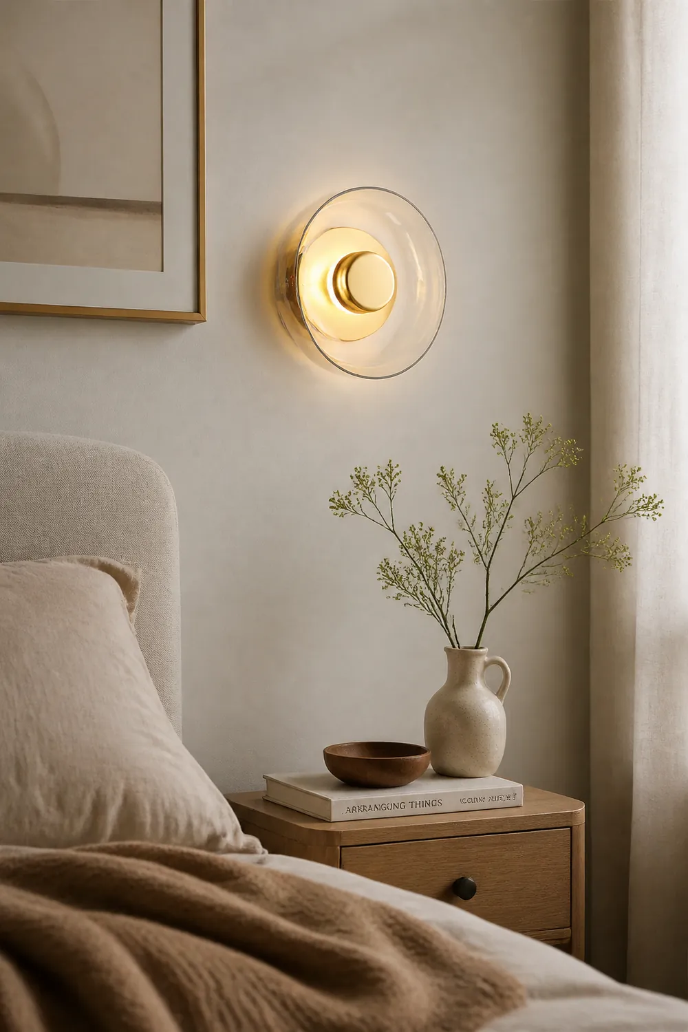 Modern Clear Round LED Glass Wall Sconce - Lumpaz