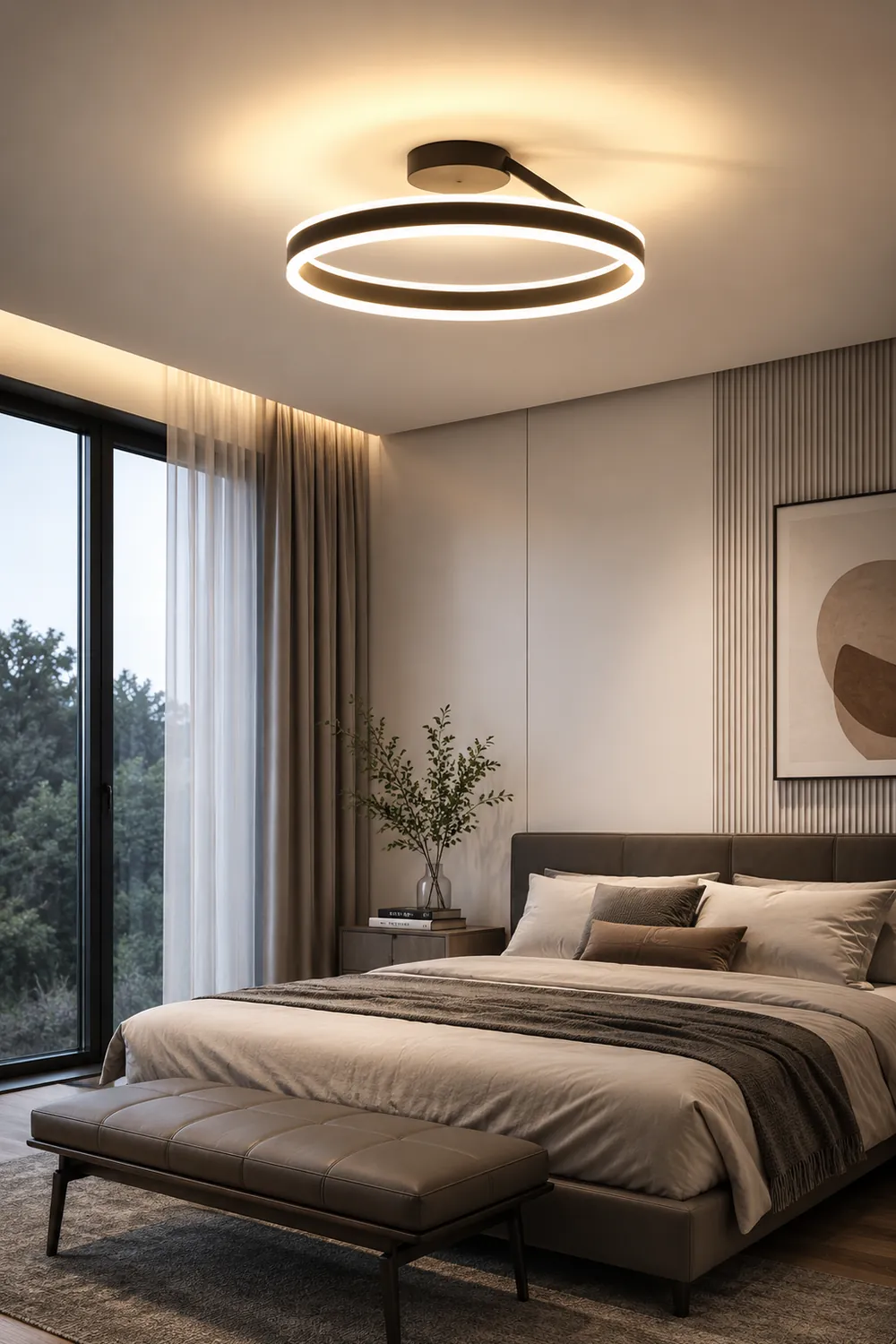 Nordic LED Geometry Circle Ceiling Light - Lumpaz