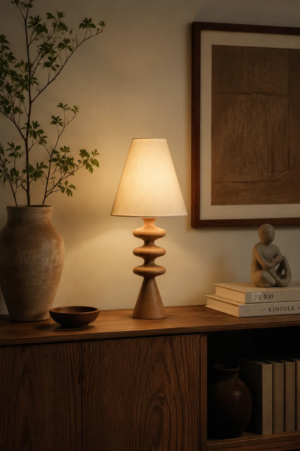 Ripple Wood Table Lamp - Lumpaz