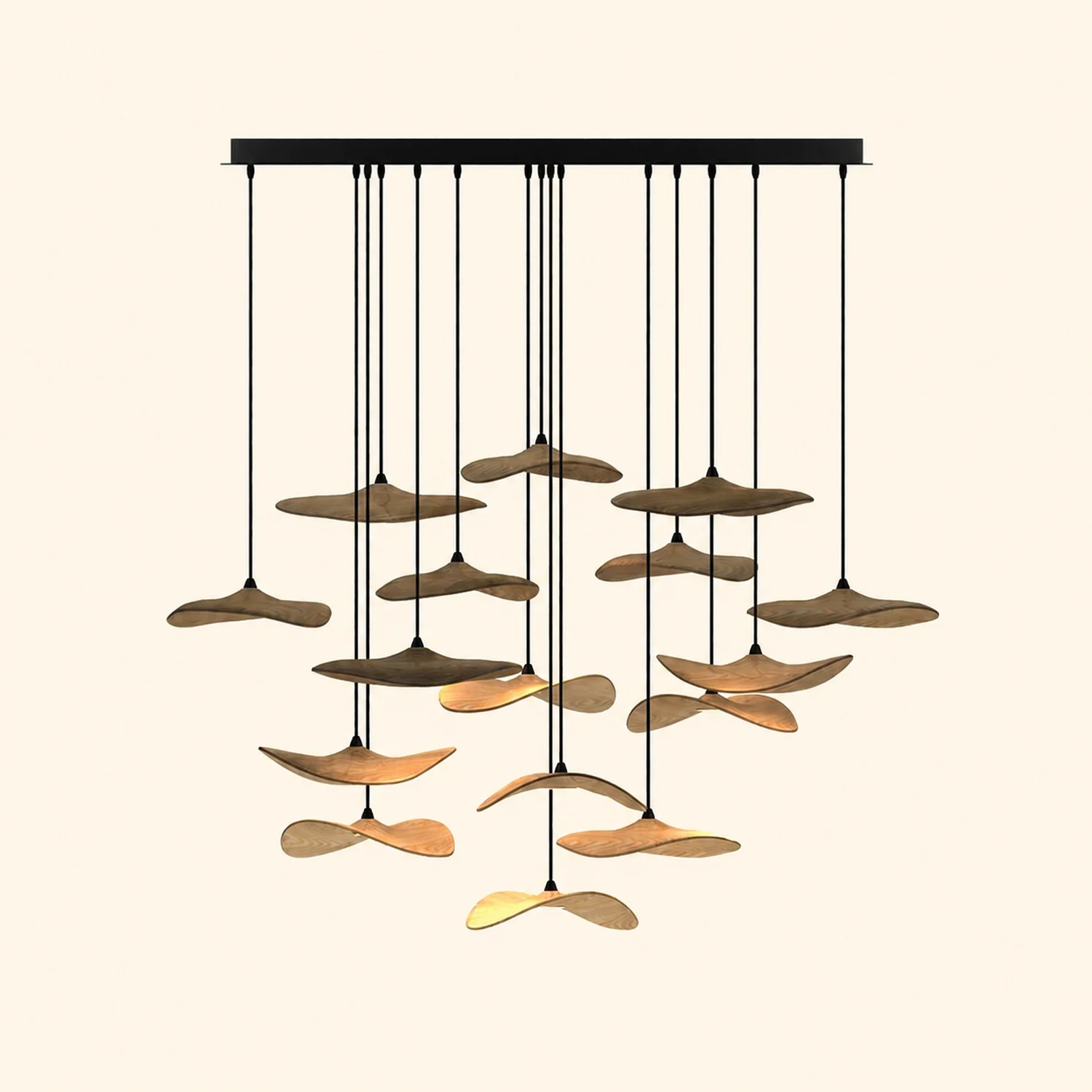 Empty Leaf Chandelier - Lumpaz