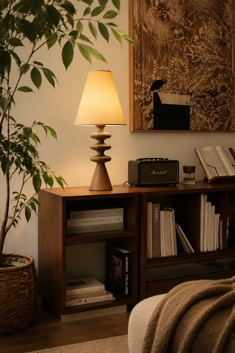 Ripple Wood Table Lamp - Lumpaz