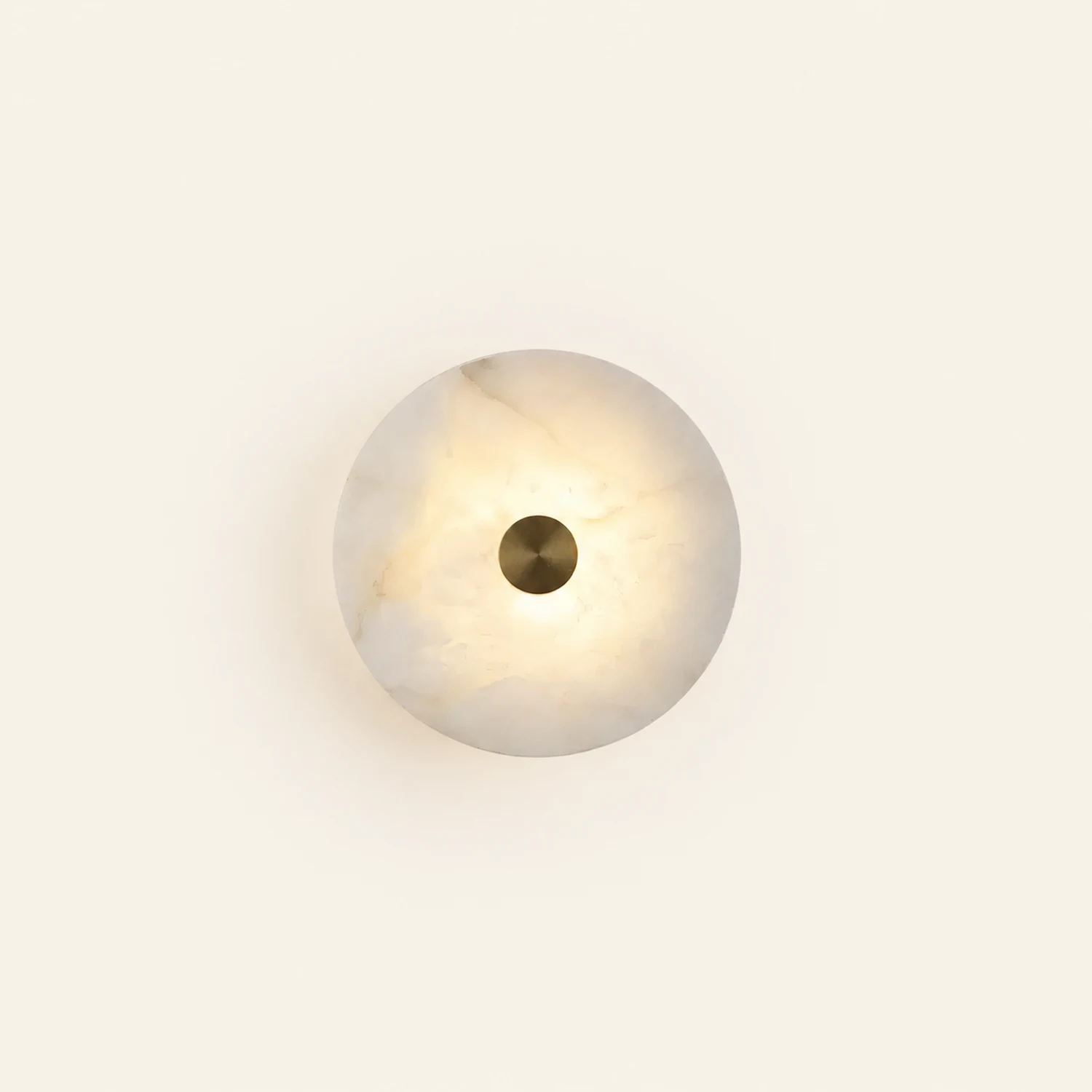 Disc Shaped Alabaster Wall Light - Lumpaz