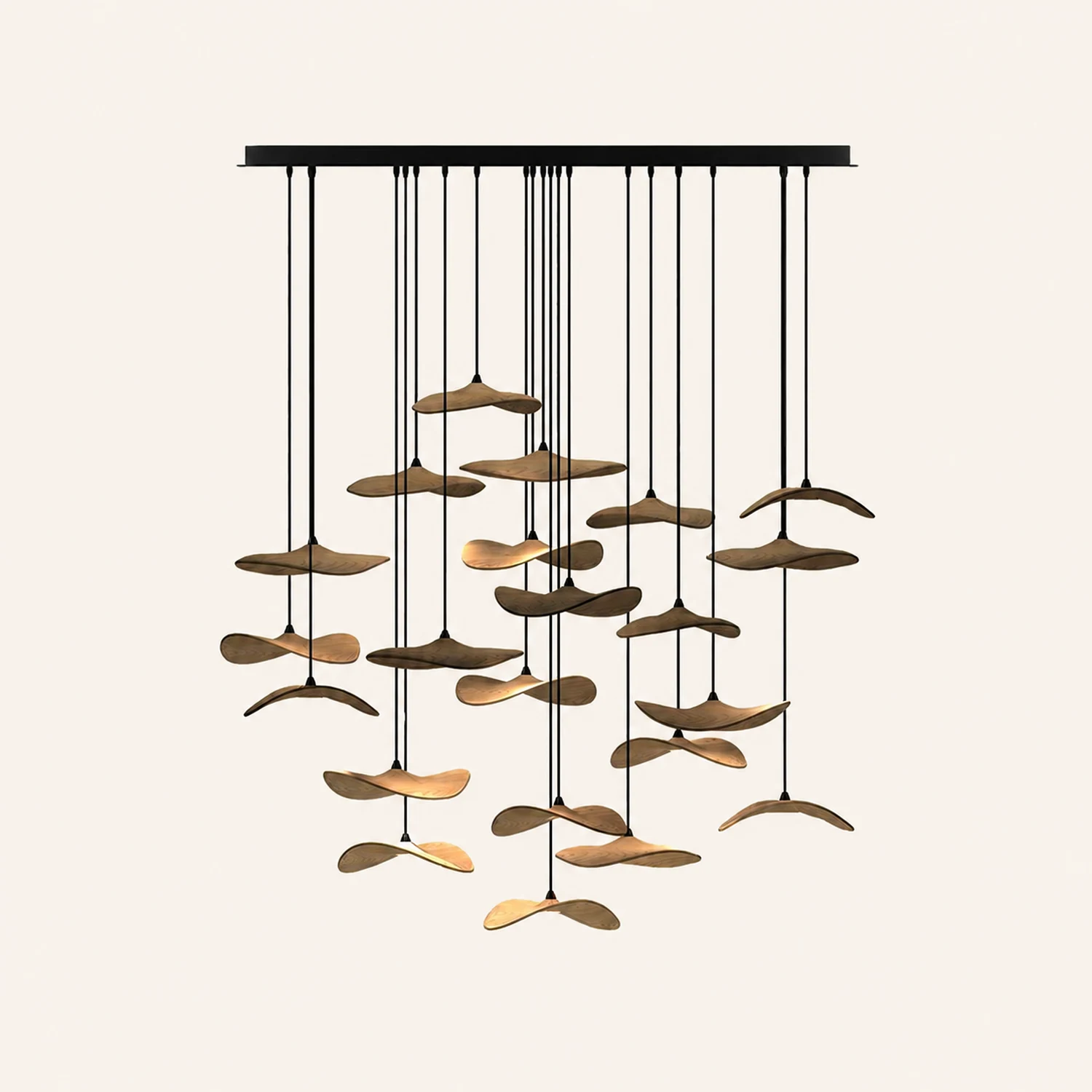 Empty Leaf Chandelier - Lumpaz