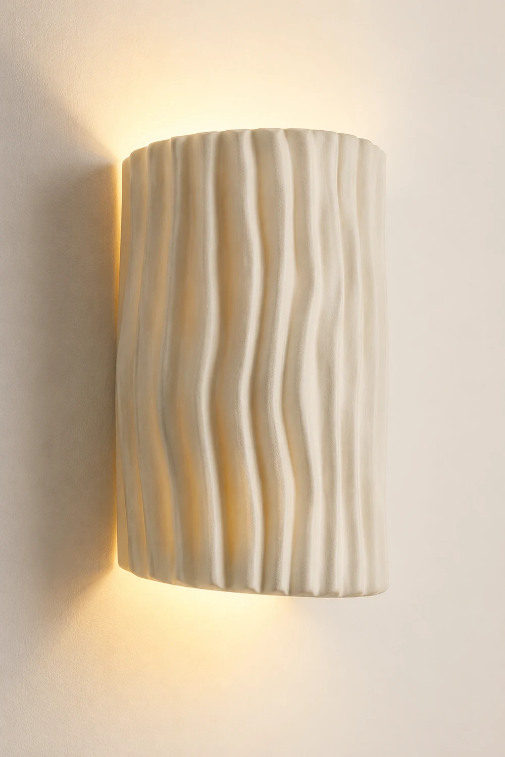 Pleated Resin Wall Lamp - Lumpaz