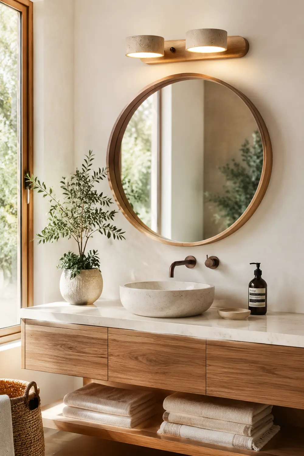 Travertine Duo Wall Light - Lumpaz