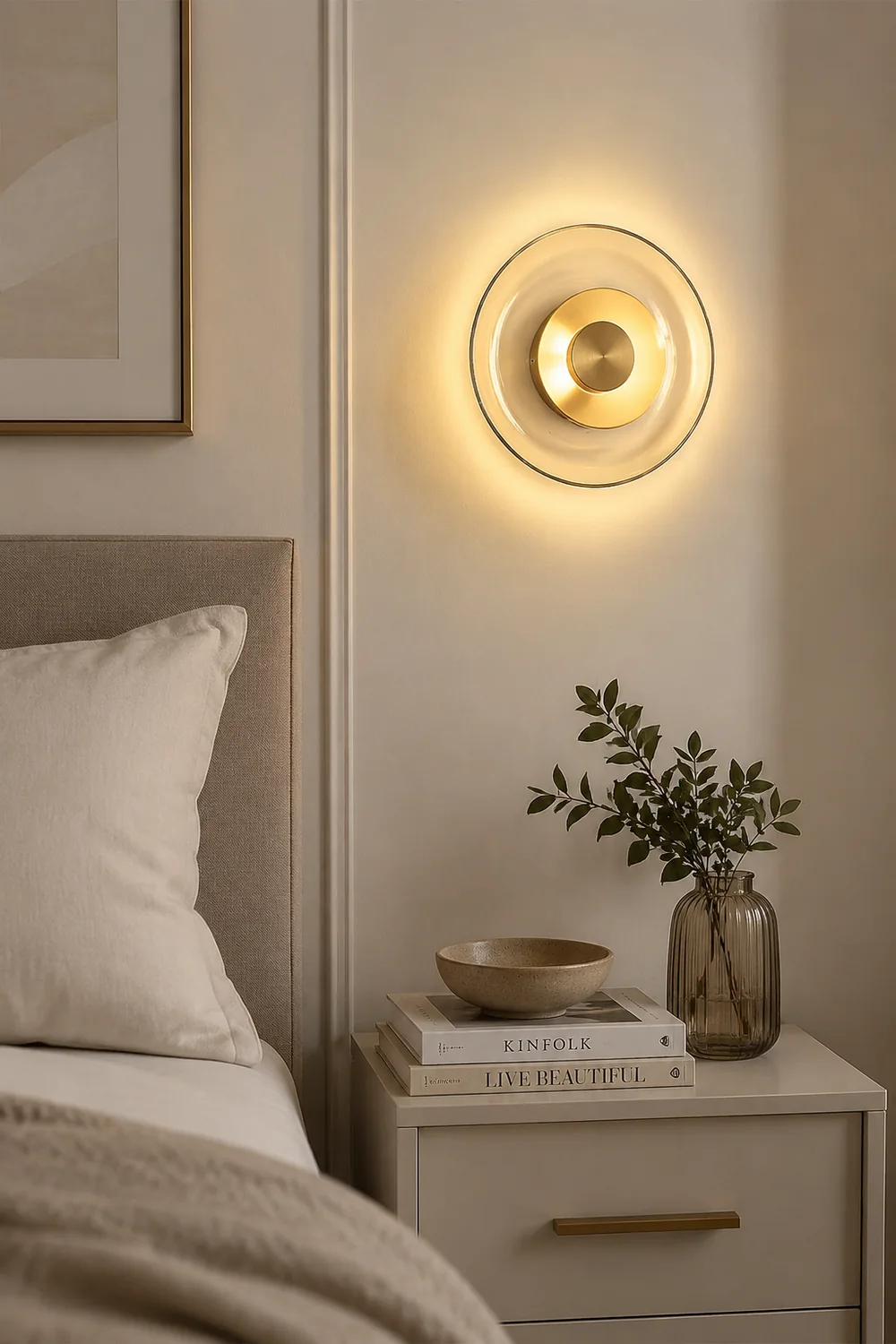 Modern Clear Round LED Glass Wall Sconce - Lumpaz