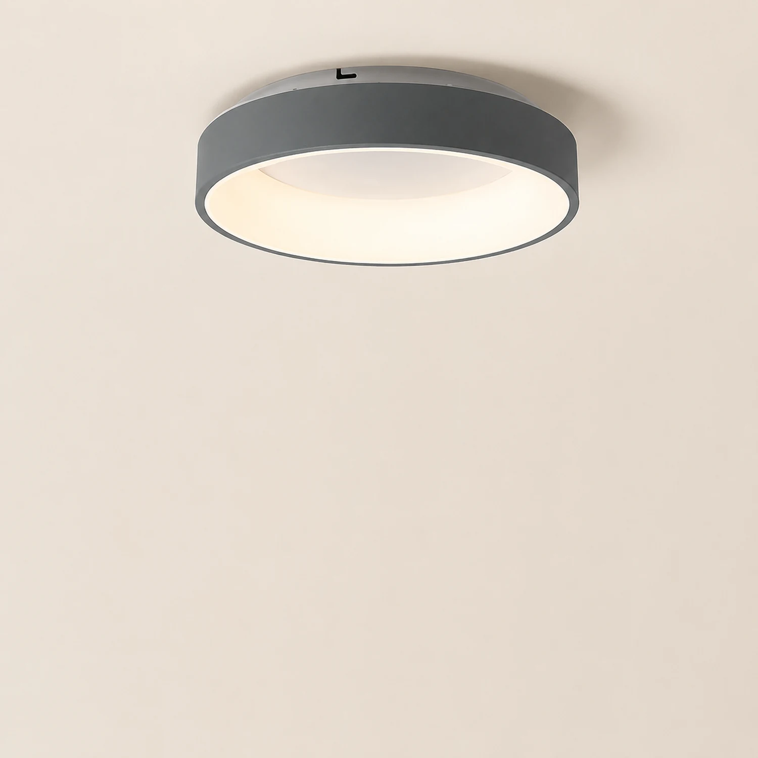 Scandinavian Grey Round LED Ceiling Light - Lumpaz
