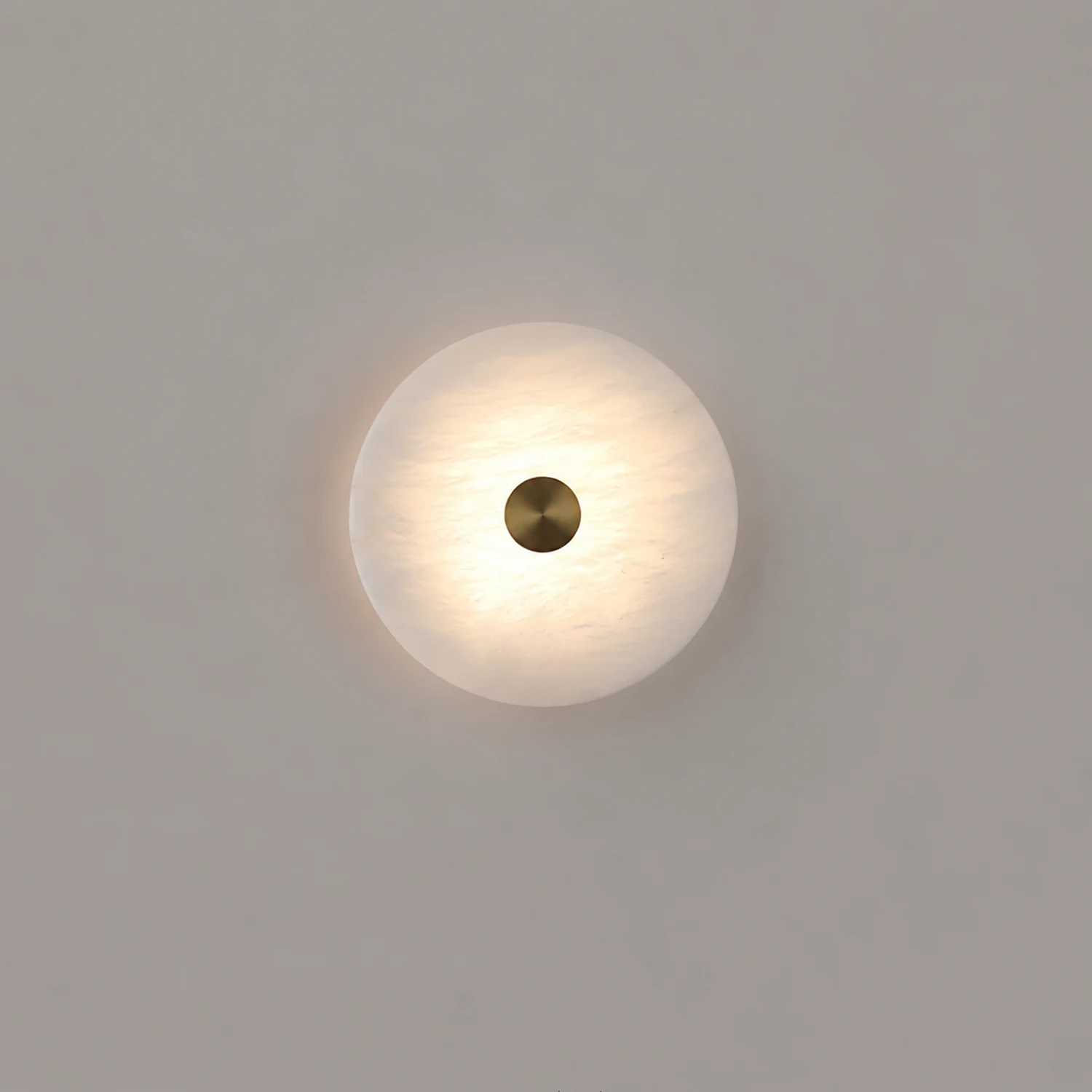 Disc Shaped Alabaster Wall Light - Lumpaz