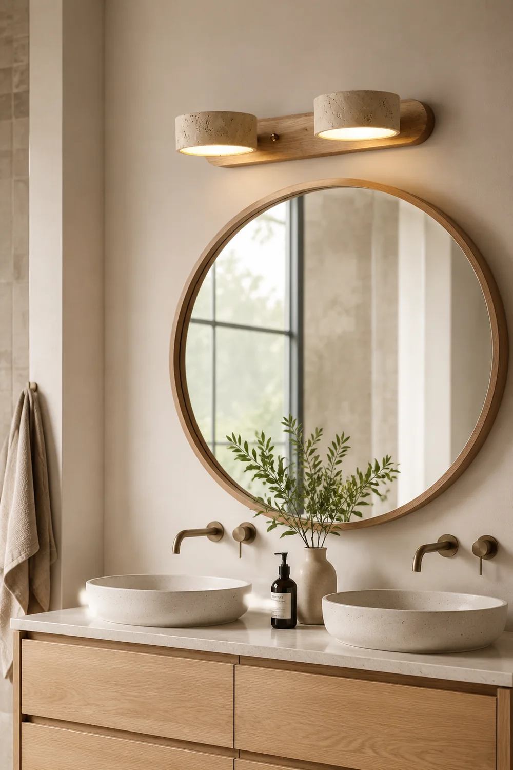 Travertine Duo Wall Light - Lumpaz