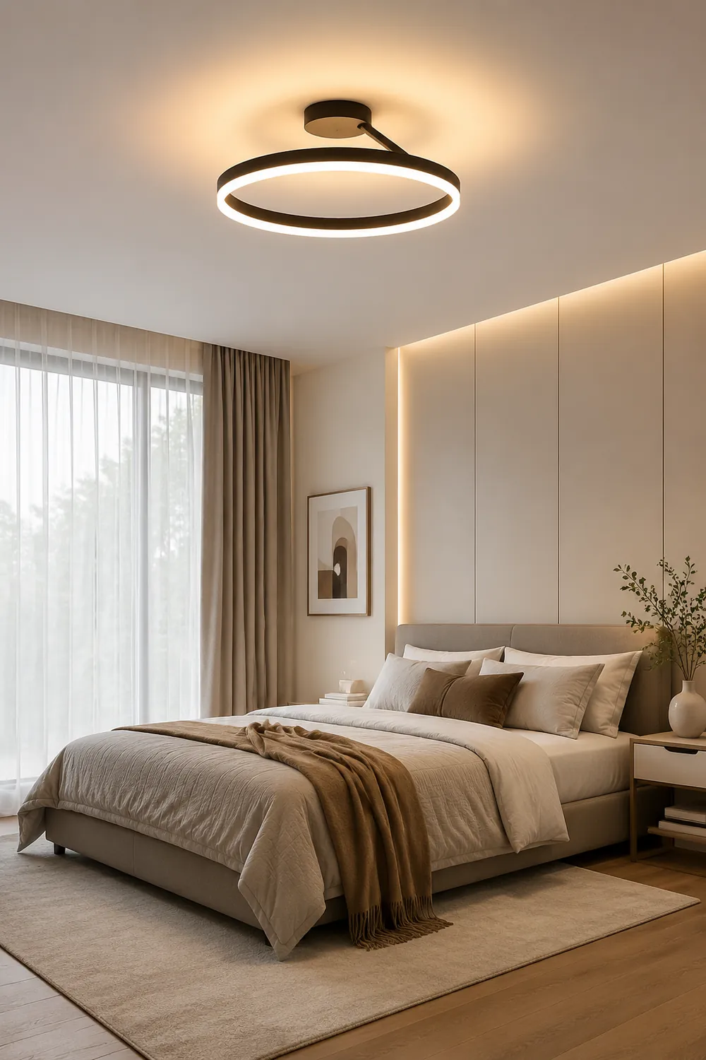 Nordic LED Geometry Circle Ceiling Light - Lumpaz