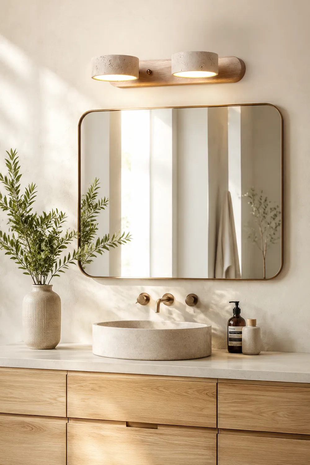 Travertine Duo Wall Light - Lumpaz