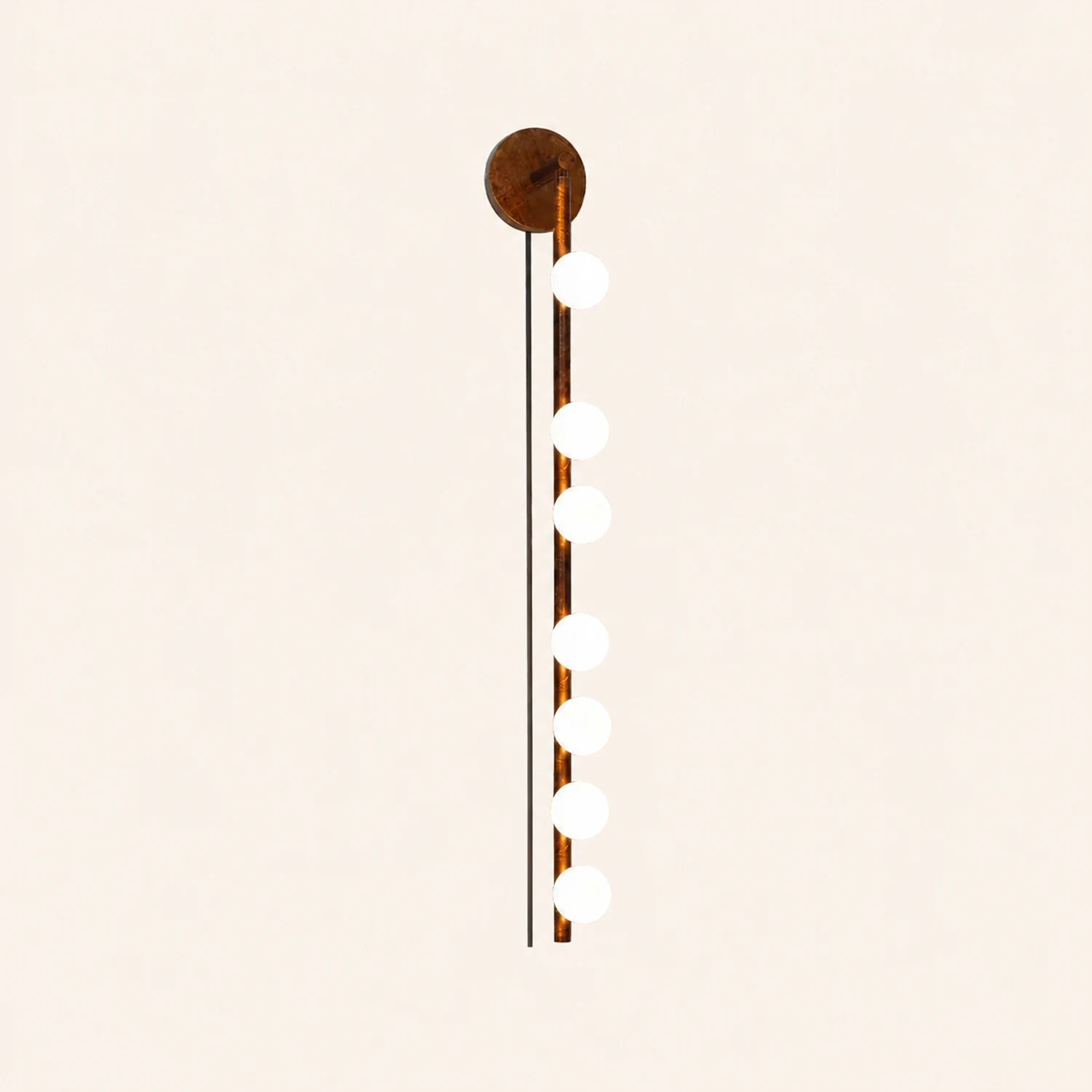 Brass Glass Tube Plug-in Wall Lamp - Lumpaz