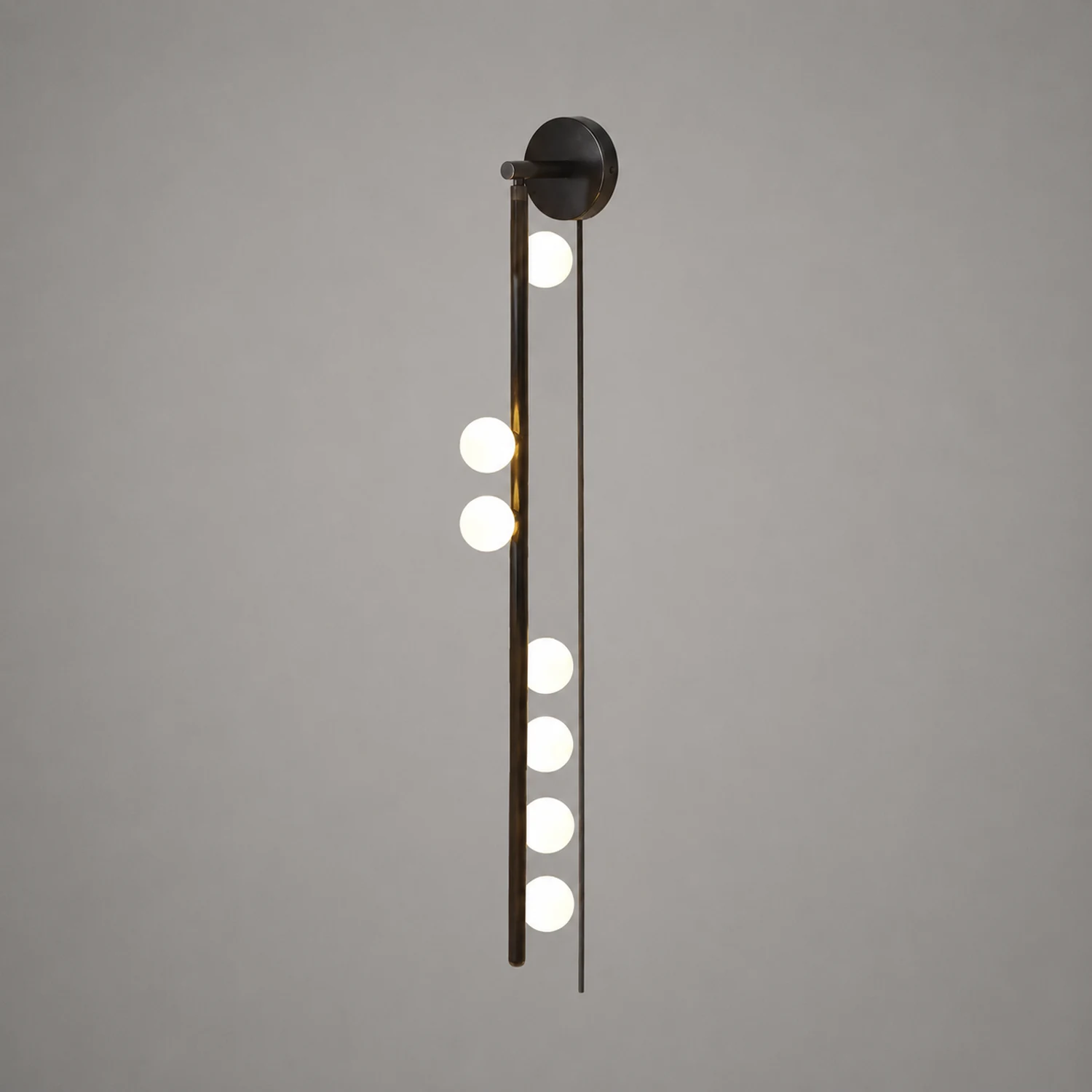 Brass Glass Tube Plug-in Wall Lamp - Lumpaz
