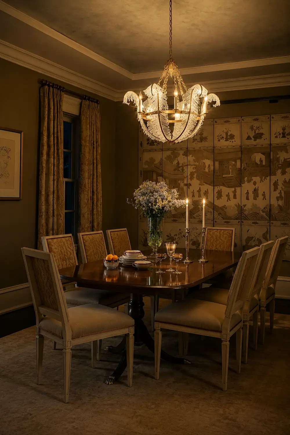 Calais Vintage Scroll Design Chandelier - Lumpaz