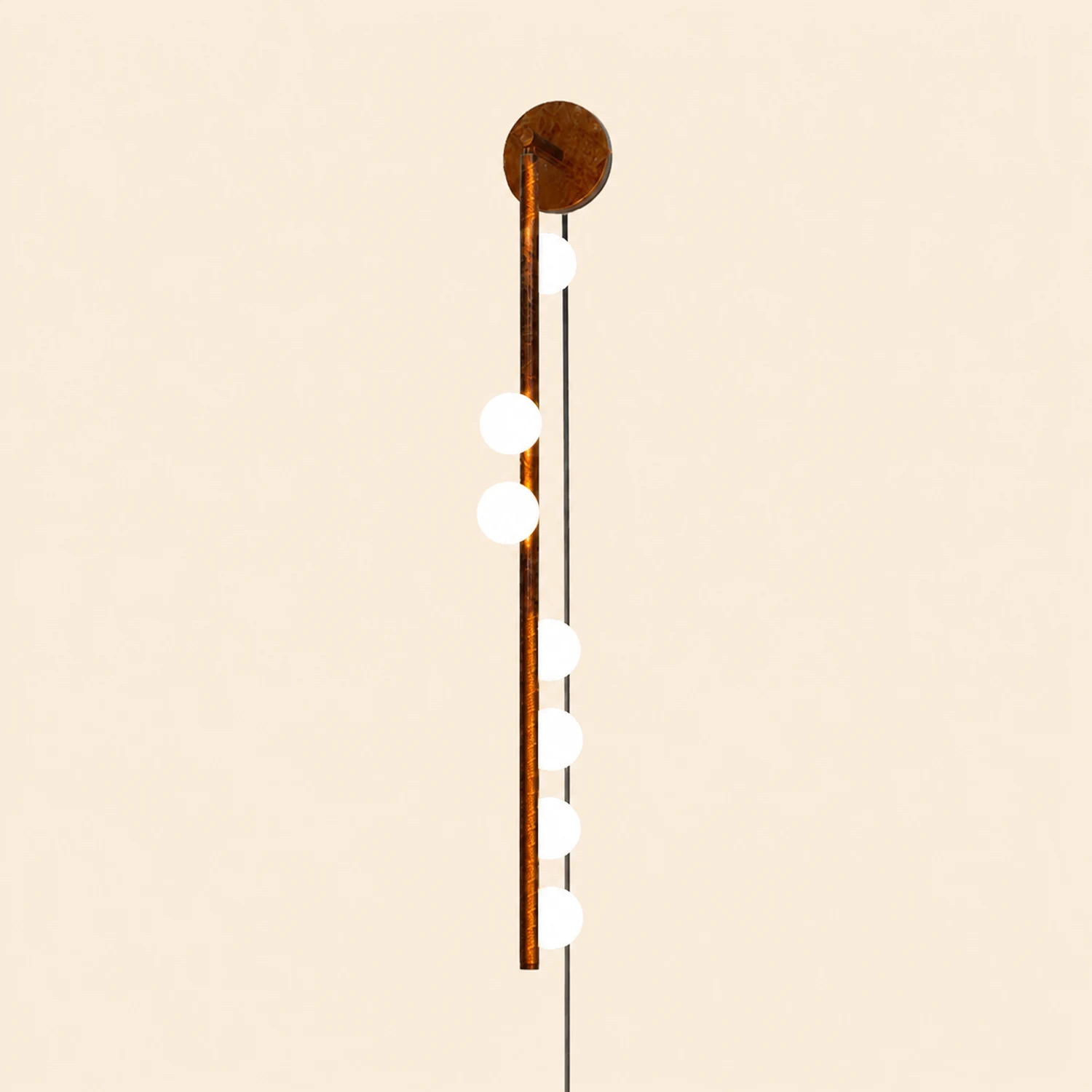 Brass Glass Tube Plug-in Wall Lamp - Lumpaz