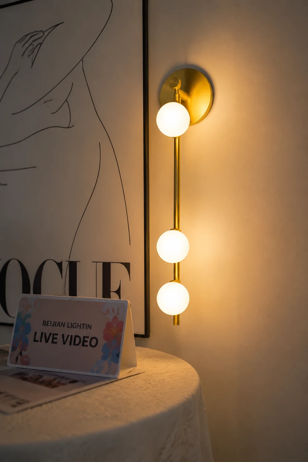 Brass Glass Tube Plug-in Wall Lamp - Lumpaz