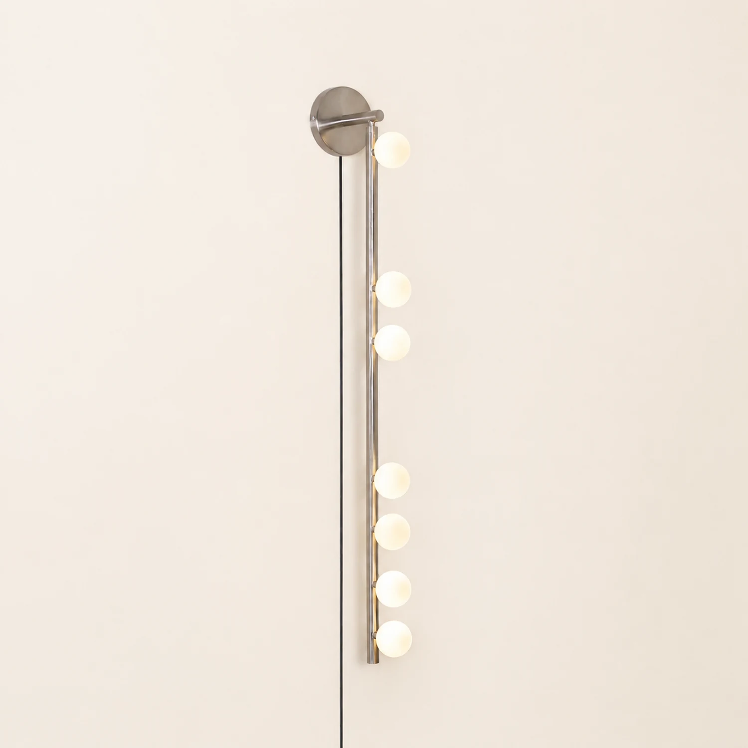 Brass Glass Tube Plug-in Wall Lamp - Lumpaz