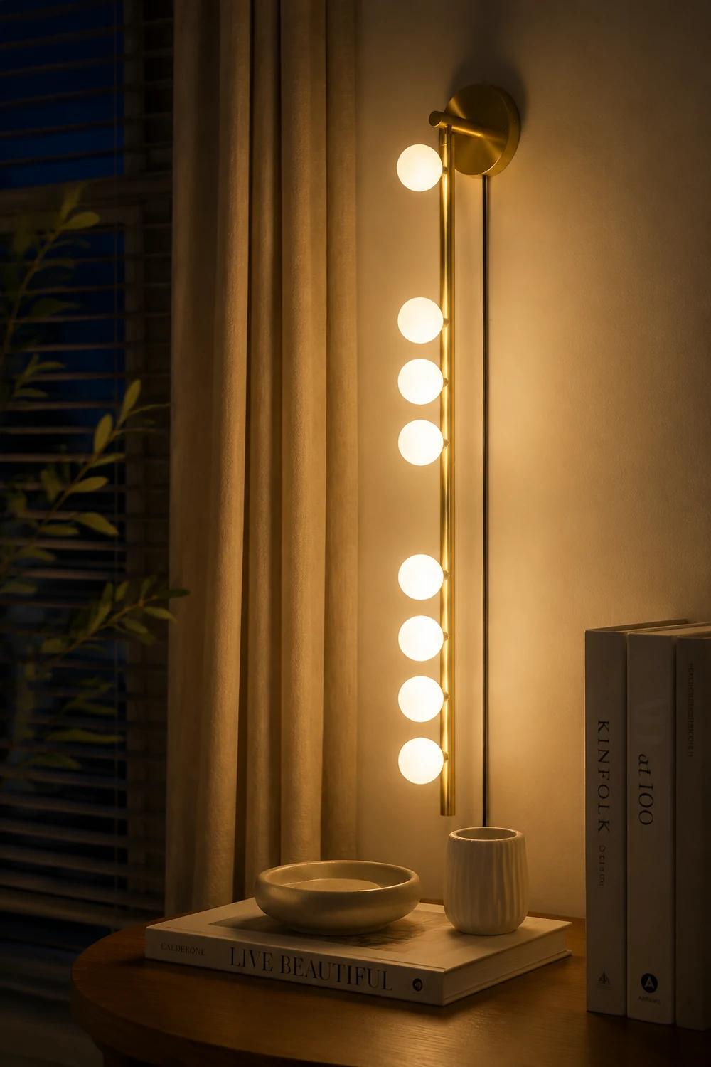 Brass Glass Tube Plug-in Wall Lamp - Lumpaz