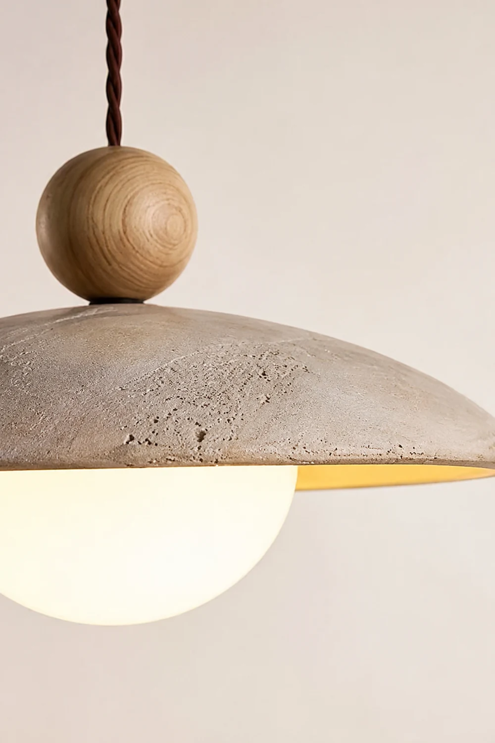 Scandinavian Travertine Disc Pendant Lamp - Lumpaz