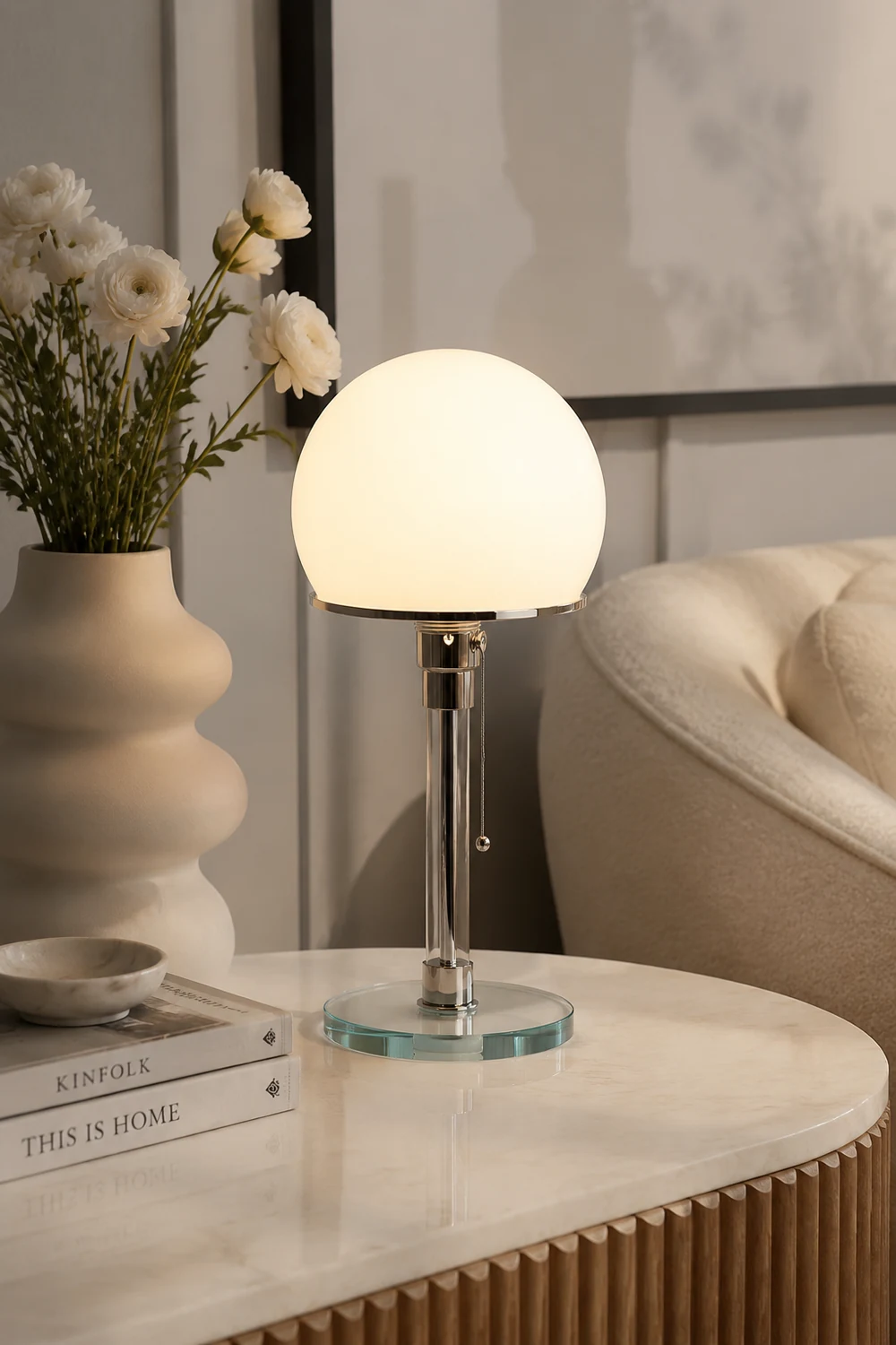 Globe Glass Table Lamp - Lumpaz
