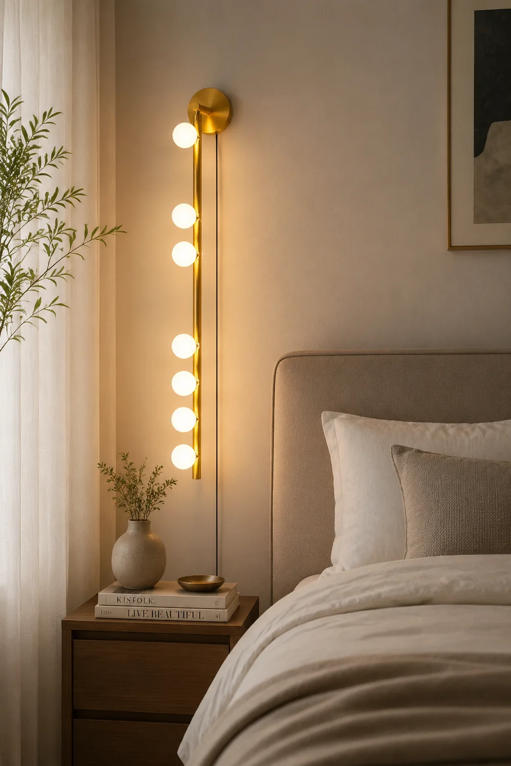 Brass Glass Tube Plug-in Wall Lamp - Lumpaz