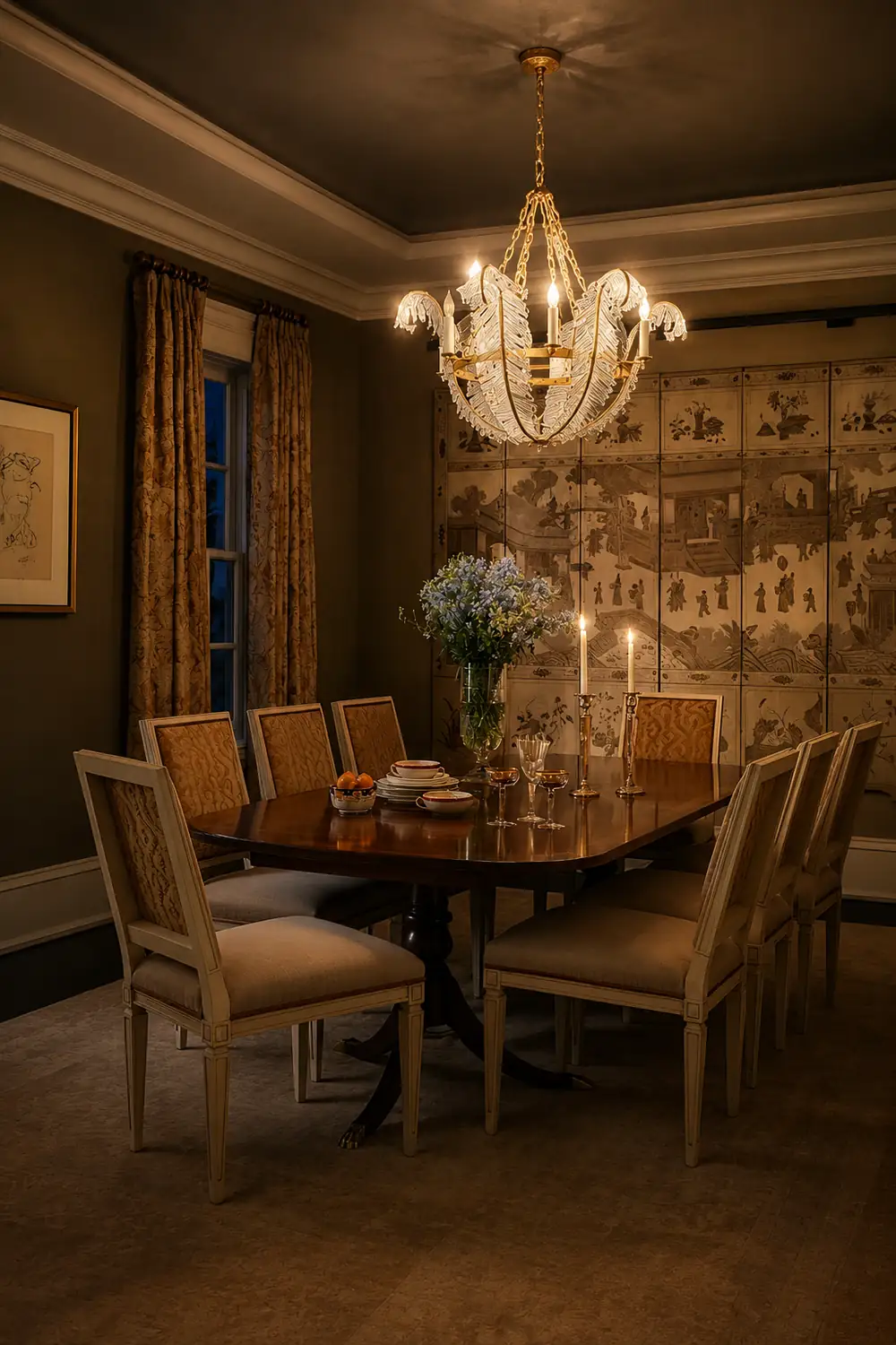 Calais Vintage Scroll Design Chandelier - Lumpaz