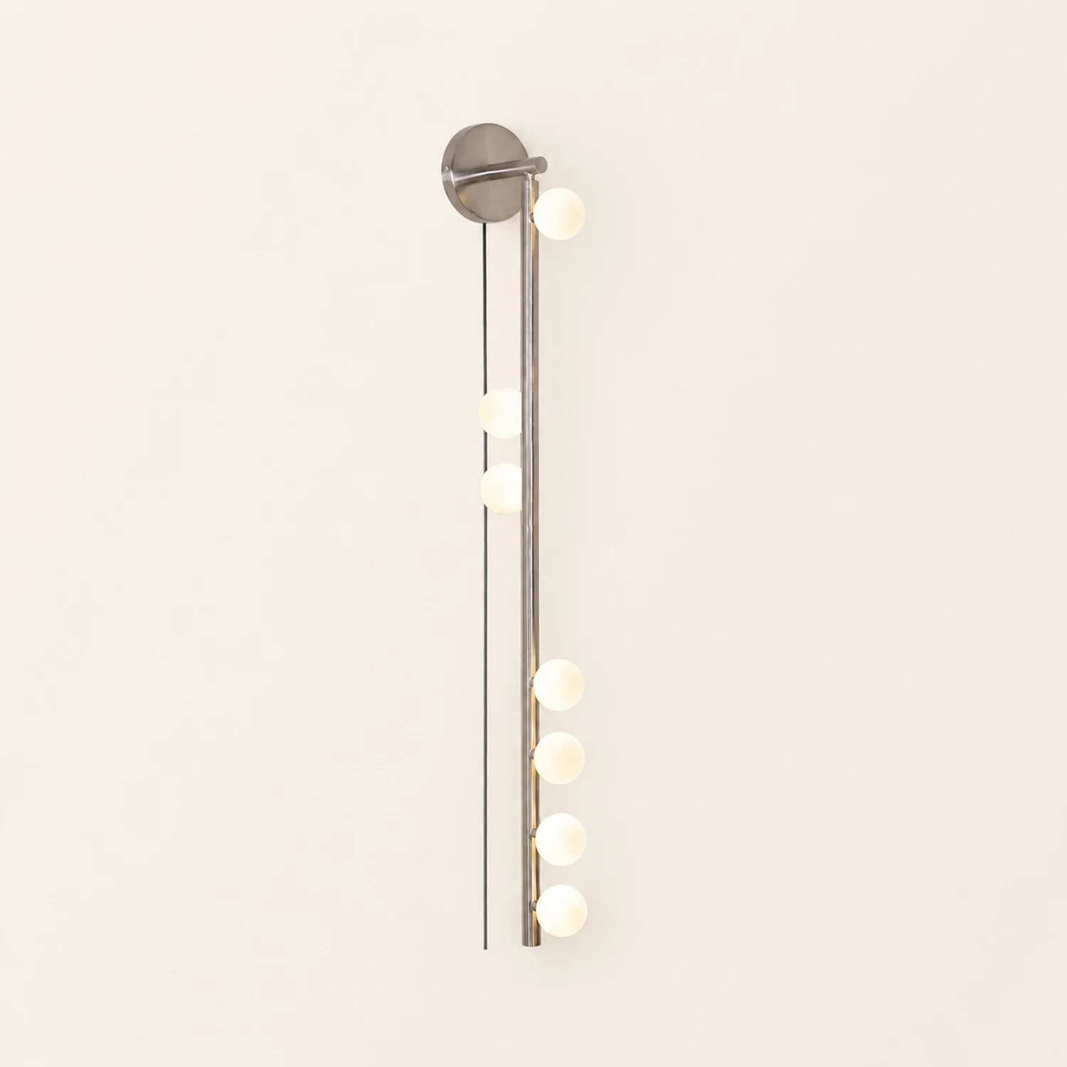 Brass Glass Tube Plug-in Wall Lamp - Lumpaz