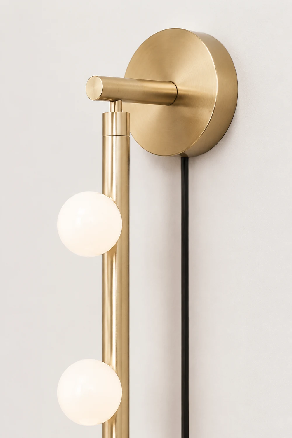 Brass Glass Tube Plug-in Wall Lamp - Lumpaz