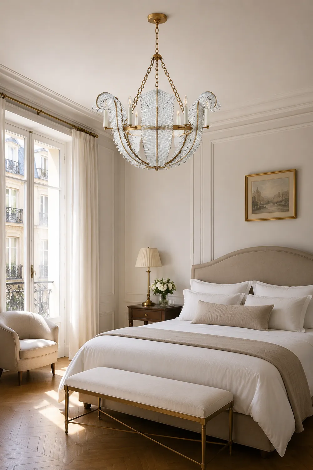 Calais Vintage Scroll Design Chandelier - Lumpaz