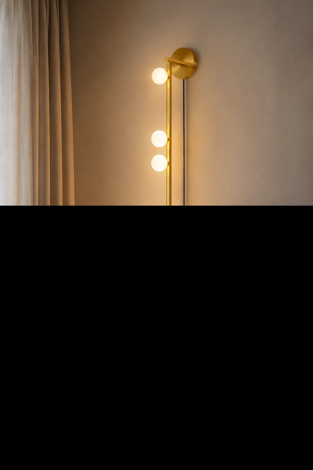 Brass Glass Tube Plug-in Wall Lamp - Lumpaz