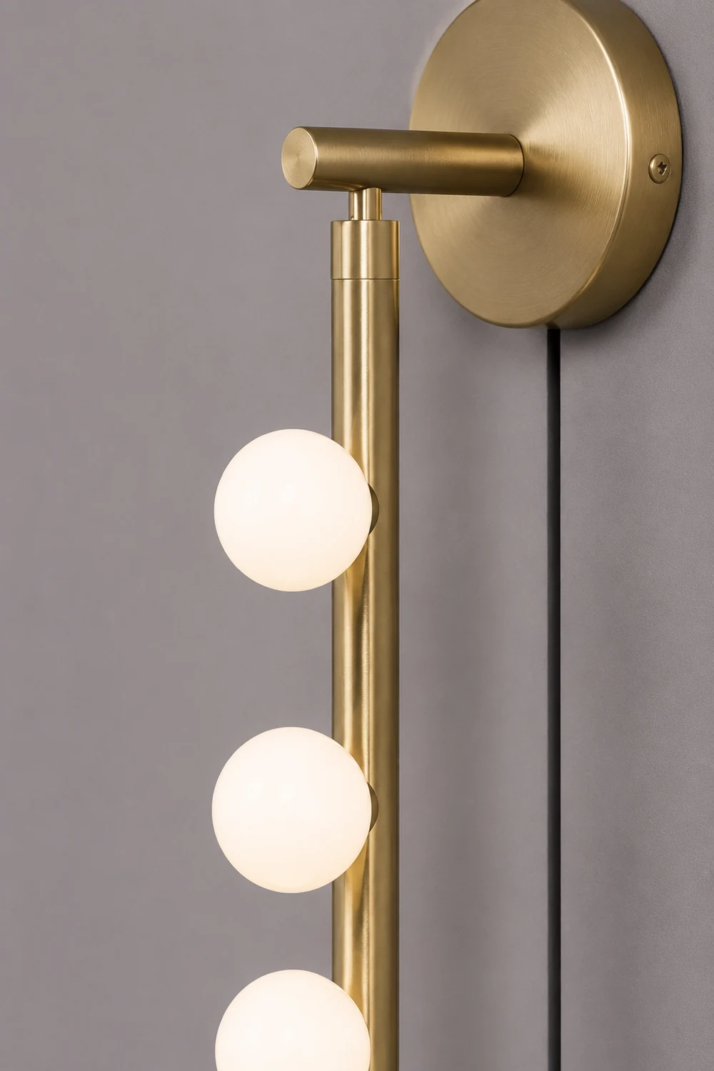 Brass Glass Tube Plug-in Wall Lamp - Lumpaz